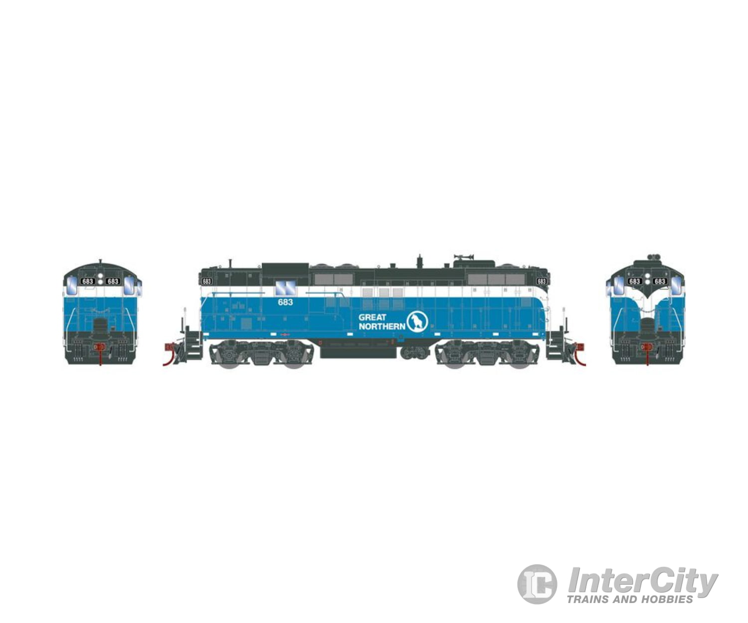 Athearn Genesis Athg82375 Ho Gp9 Locomotive With Dcc & Sound Gn #683 Locomotives