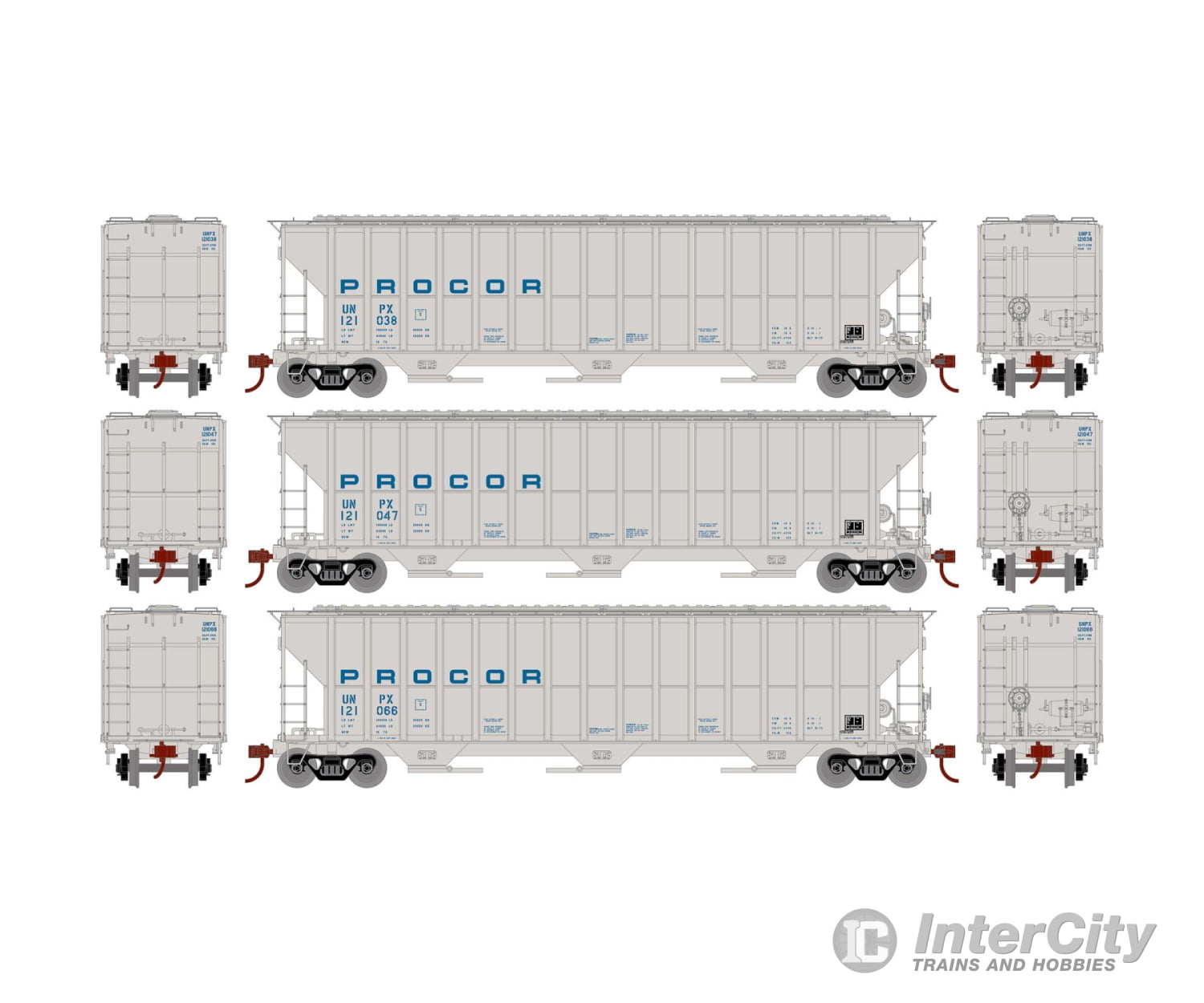 Athearn HO 81588 Athearn HO RTR FMC 4700 Covered Hopper UNPX 3 ATH81588 HO Rolling Stock - Default Title (CH-140-81588)