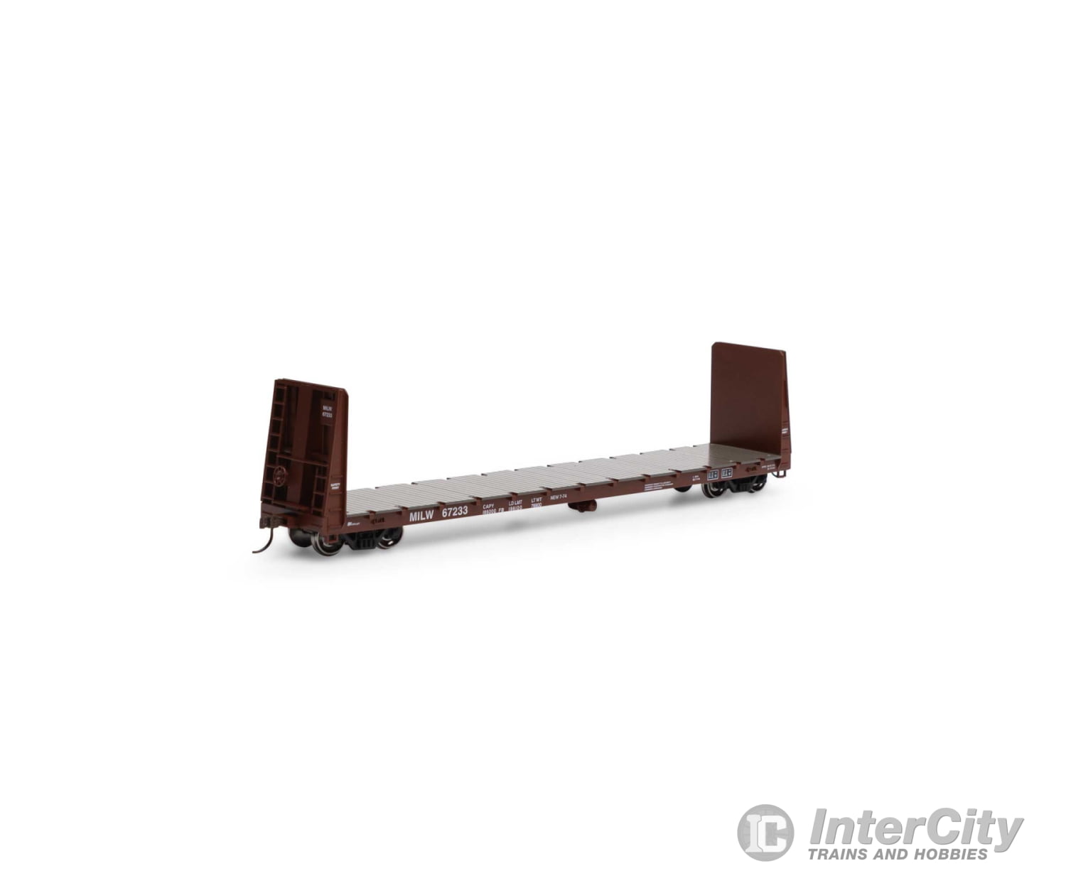 Athearn HO ATH17074 60' Bulkhead Flat MILW #67232 - Default Title (CH-140-17074)