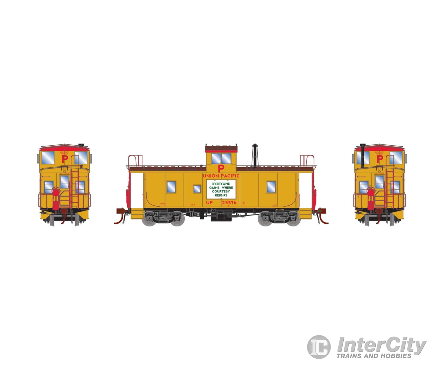 Athearn HO ATHG78560 Union Pacific CA-8 Late Caboose. NCE Decoder w LED Lights - Default Title (CH-140-78560)