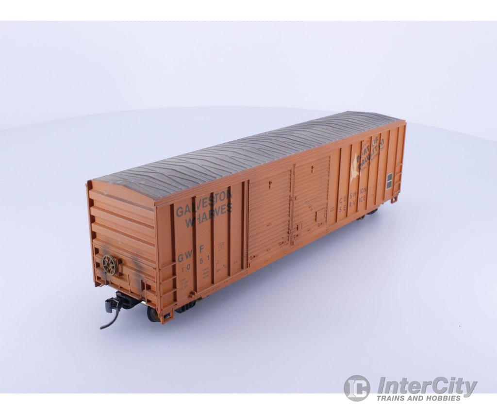 Athearn HO Double Door Boxcar Weathered Galveston Wharves 1051 Freight Cars