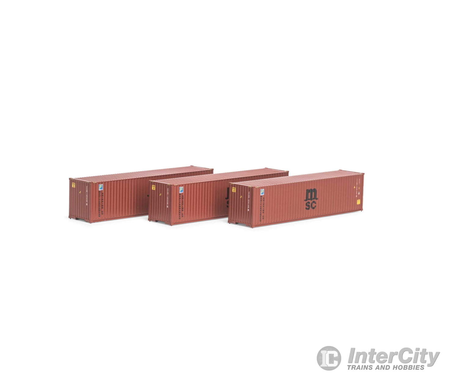 Athearn N 17439 N 40' Corrugated HC Container, MSC/Florens #2 (3) - Default Title (CH-140-17439)