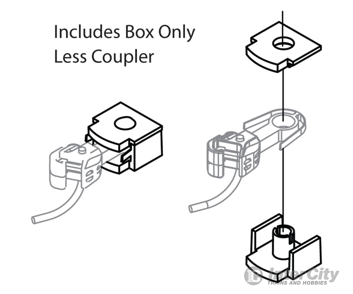 Athearn N ATH16788 Athearn N Coupler Box & Cover (6) ATH16788 - Default Title (CH-140-16788)