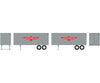 Athearn Rnd7940 Ho Trailers Various Lengths 25’ American President Line (2) Freight Loads &
