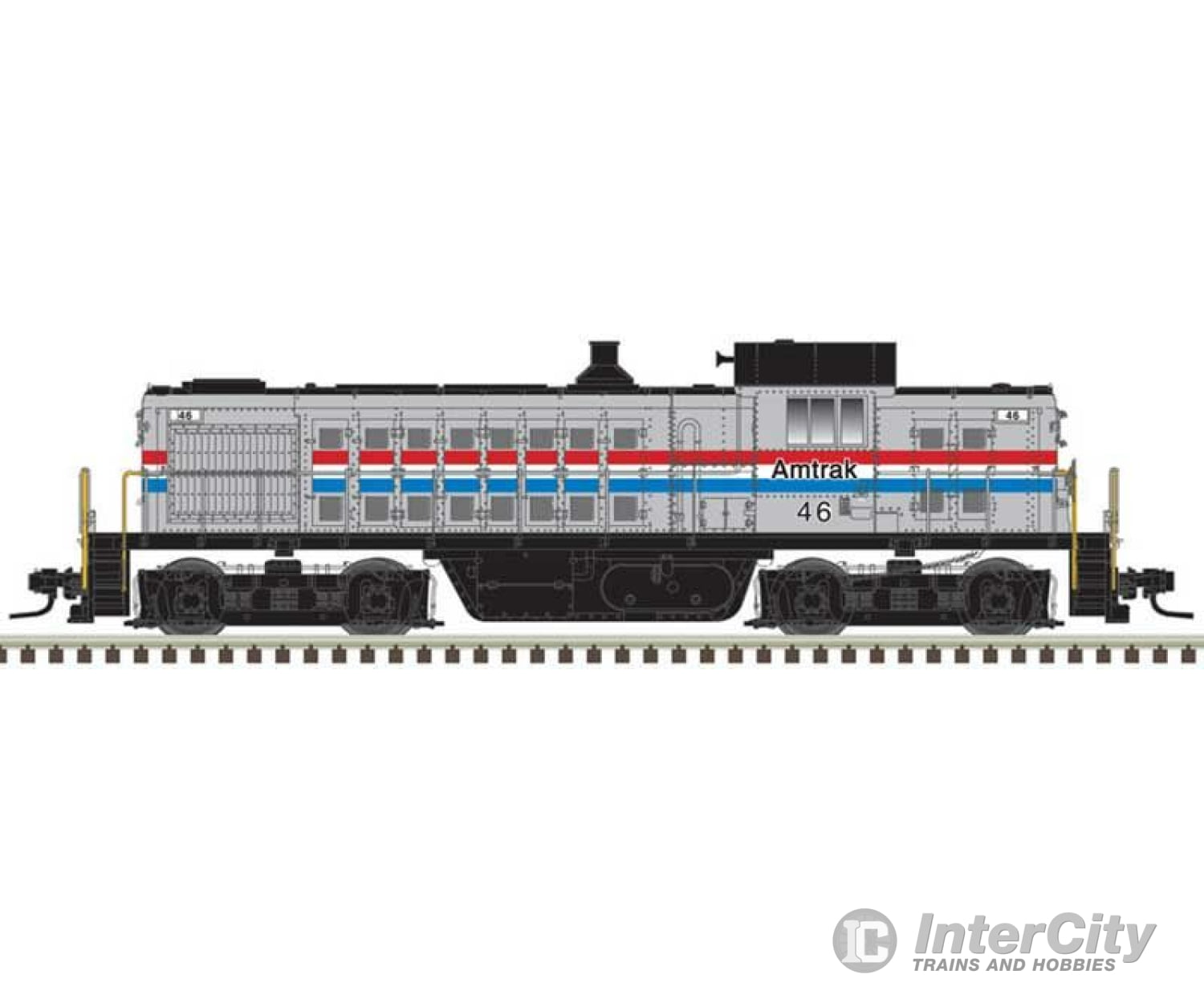 Atlas 10002989 Alco Rs1 - Standard Dc Classic Silver -- Amtrak 47 (Phase Iii Silver Equal Red White