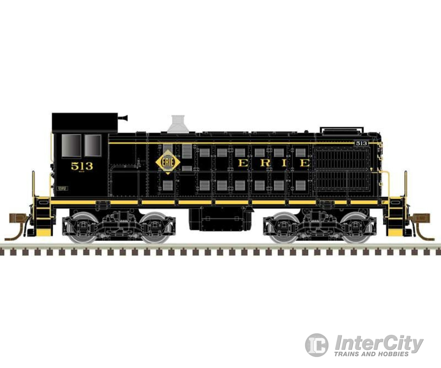 Atlas 10003383 Alco S2 - Standard Dc Master(R) Silver -- Erie 513 (Black Yellow) Locomotives &