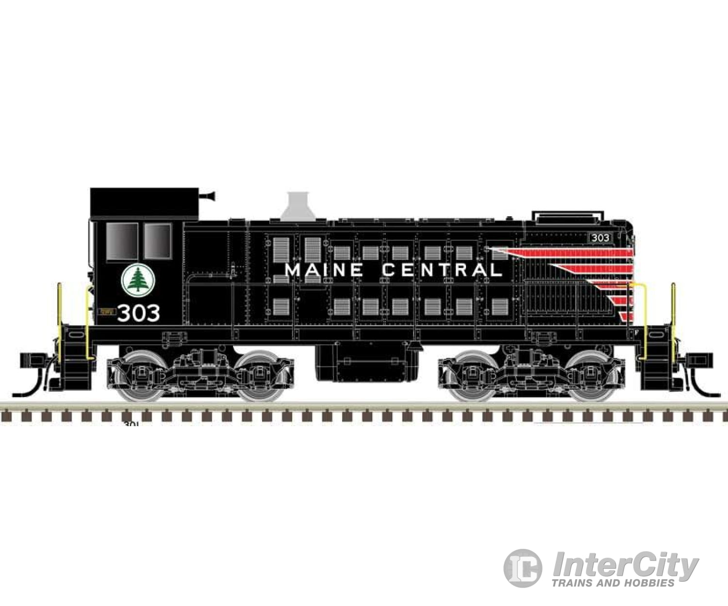 Atlas 10003389 Alco S2 - Standard Dc Master(R) Silver -- Maine Central 301 (Black Red White)