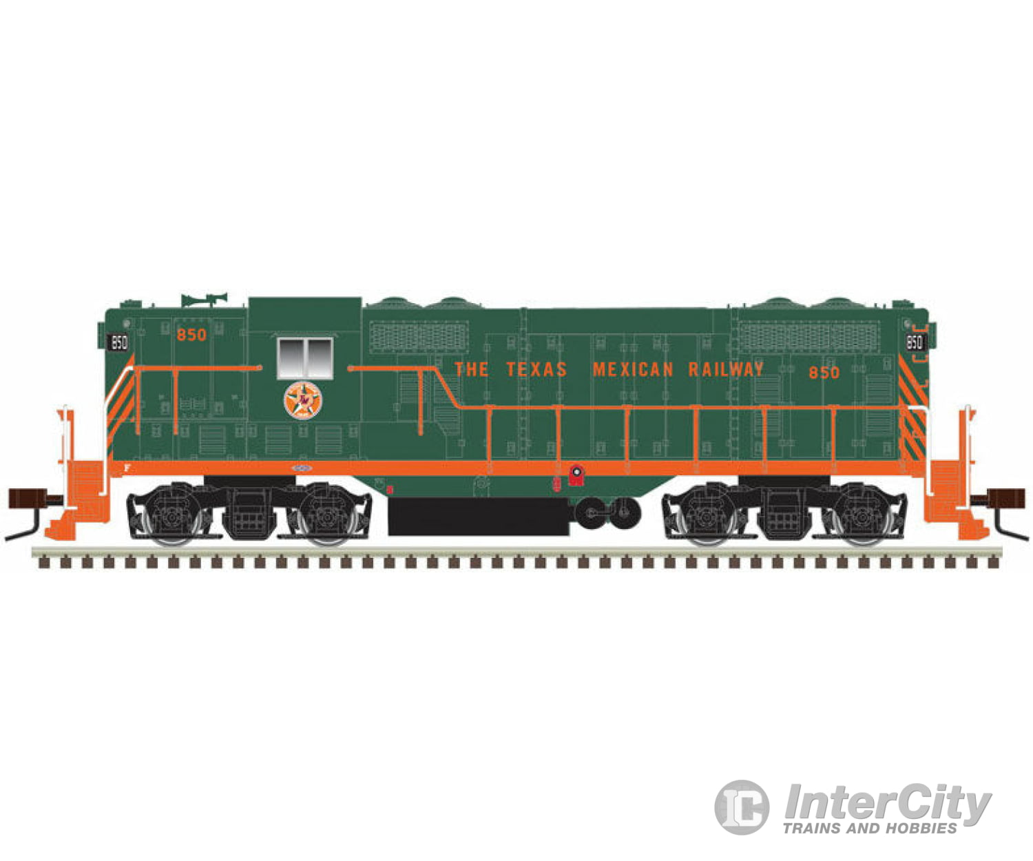 Atlas 10003938 Emd Gp7 - Standard Dc Classic(R) Silver -- Texas Mexican Railway 850 (Green Orange)