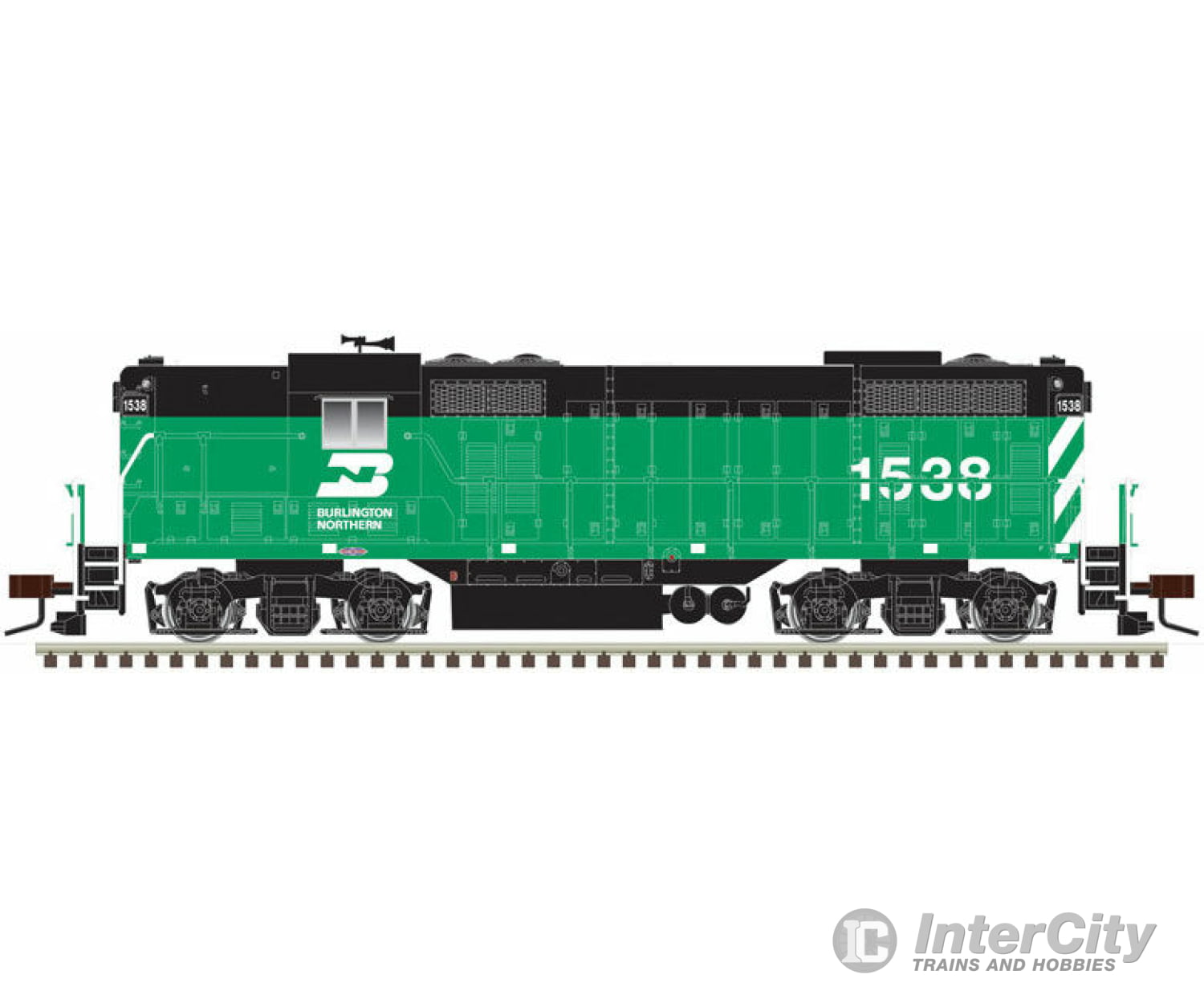 Atlas 10003942 Emd Gp7 - Standard Dc Classic(R) Silver -- Burlington Northern 1538 (Cascade Green