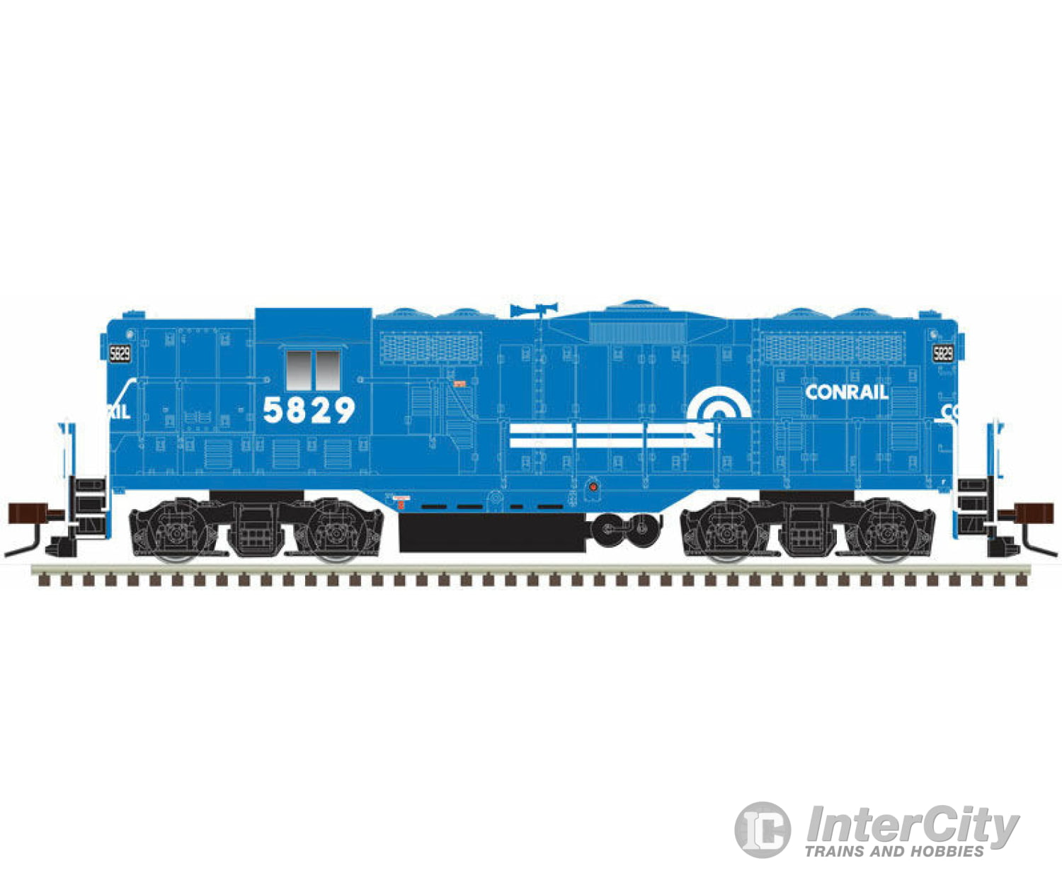 Atlas 10003946 Emd Gp7 - Standard Dc Classic(R) Silver -- Conrail 5829 (Blue White Small Lettering)