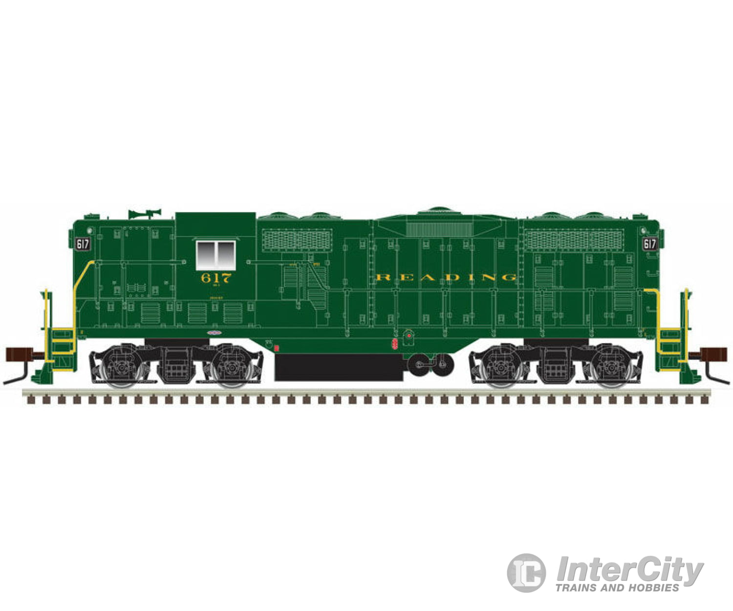 Atlas 10003949 Emd Gp7 - Standard Dc Classic(R) Silver -- Reading 617 (Pullman Green) Locomotives &