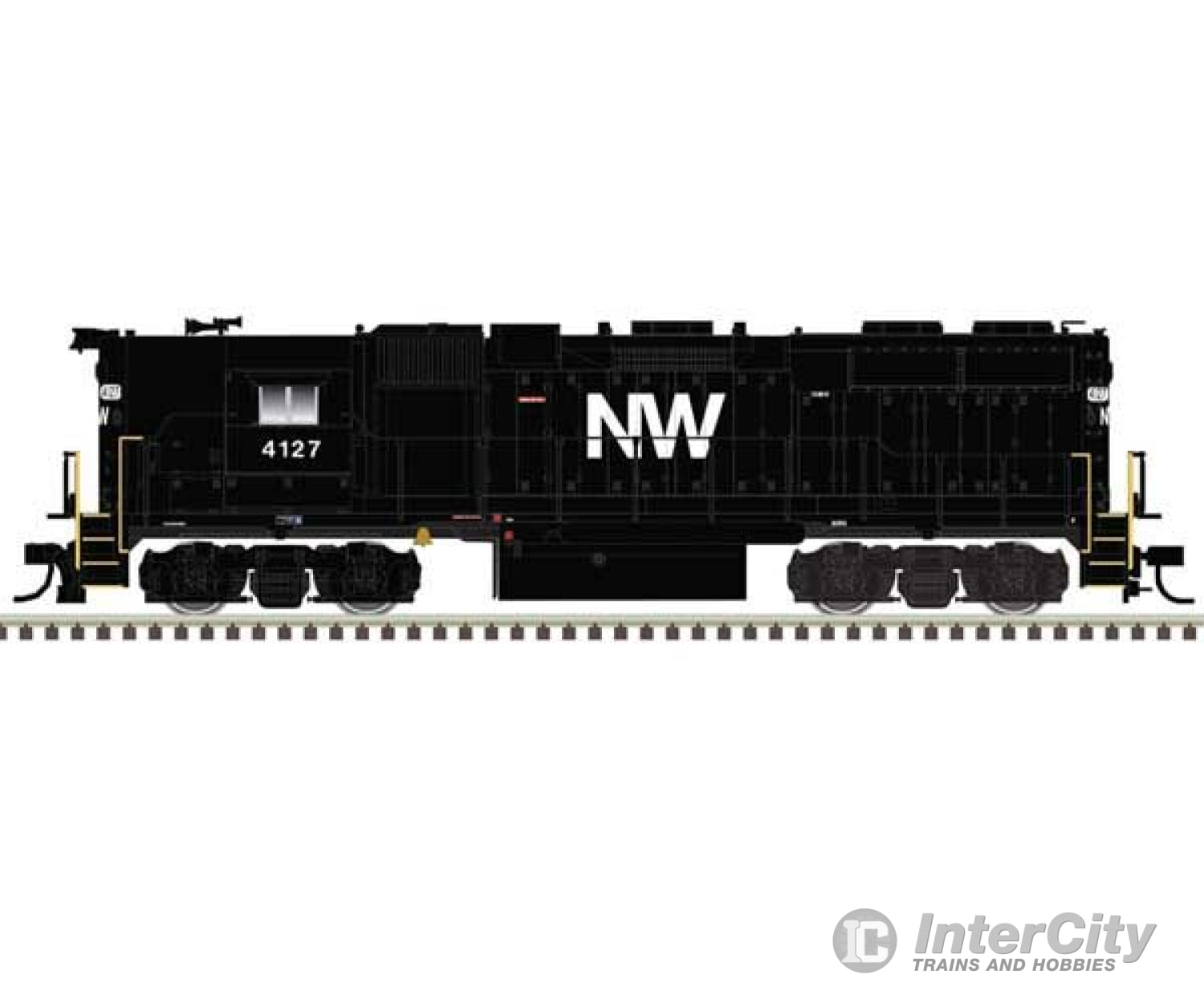 Atlas 10004098 Emd Gp38 High Nose - Loksound & Dcc Master(R) Gold -- Norfolk Western #4127 (Black