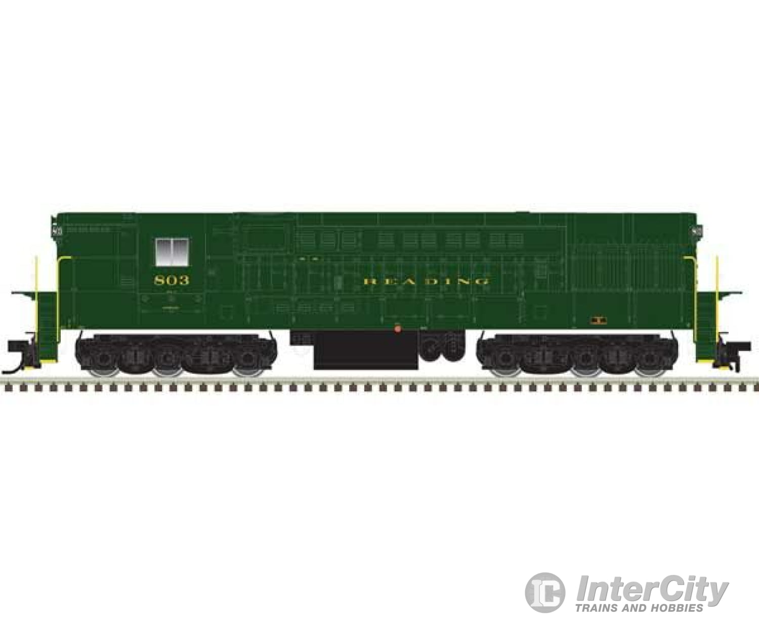 Atlas 10004114 Fm H-24-66 Phase 1B Trainmaster - Standard Dc Master(R) Silver -- Reading #804 (Green