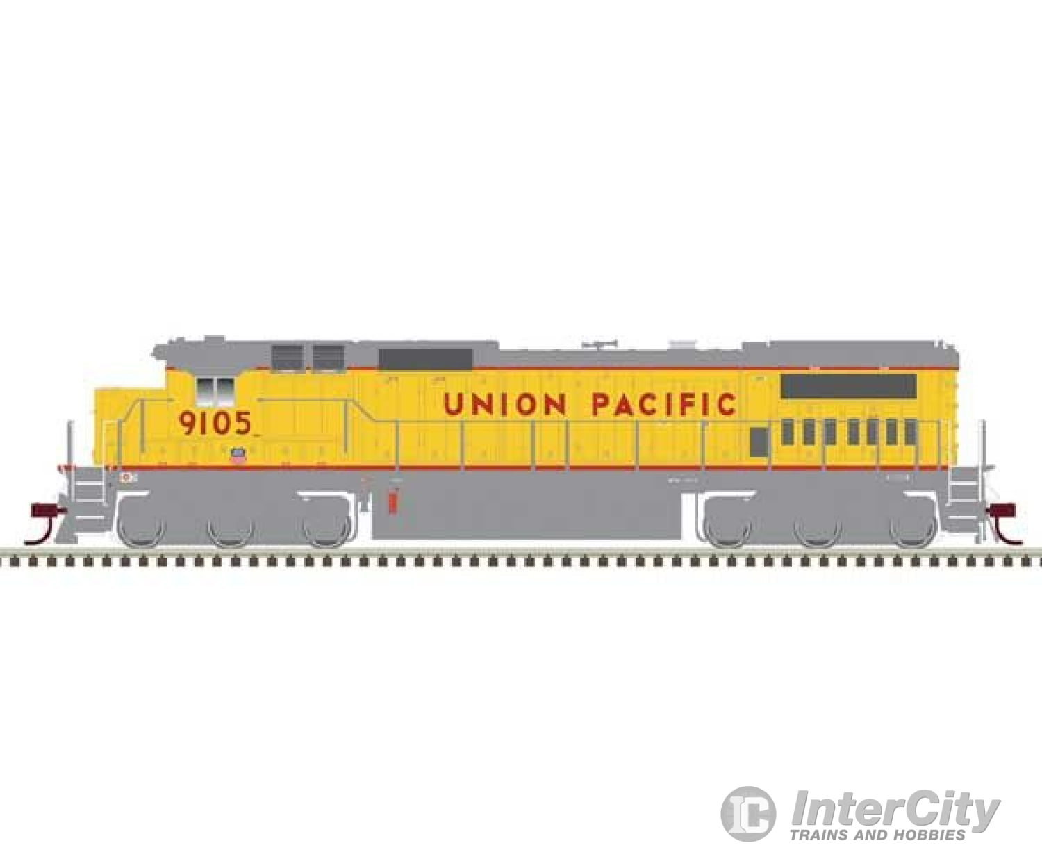 Atlas 10004191 Ge Dash 8-40C W/Front Ditch Lights - Standard Dc -- Union Pacific #9129 (Yellow Gray