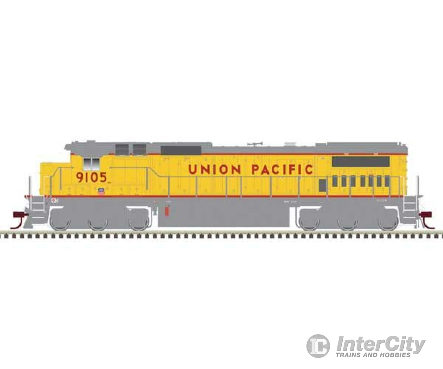 Atlas 10004192 Ge Dash 8-40C W/Front Ditch Lights - Standard Dc -- Union Pacific #9144 (Yellow Gray