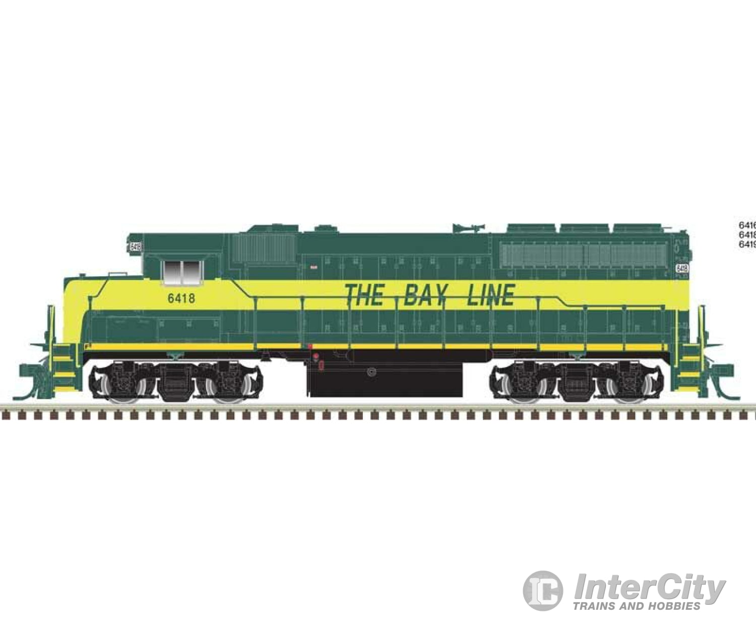 Atlas 10004220 Emd Gp40-2 - Standard Dc Master(R) Silver -- Atlanta & St. Andrews Bay #6418 (Front