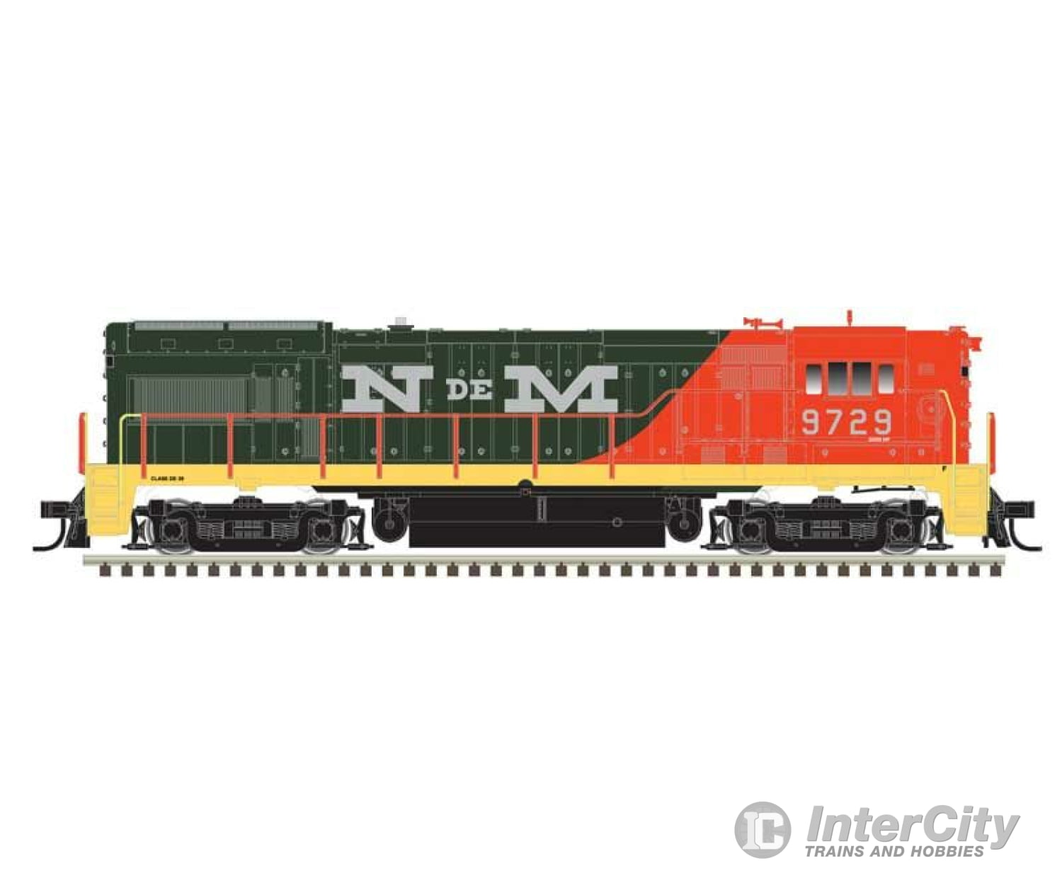 Atlas 10004271 Ge U30B High Nose - Standard Dc Master(R) Silver -- Nacionales De Mexico #9729 (Green