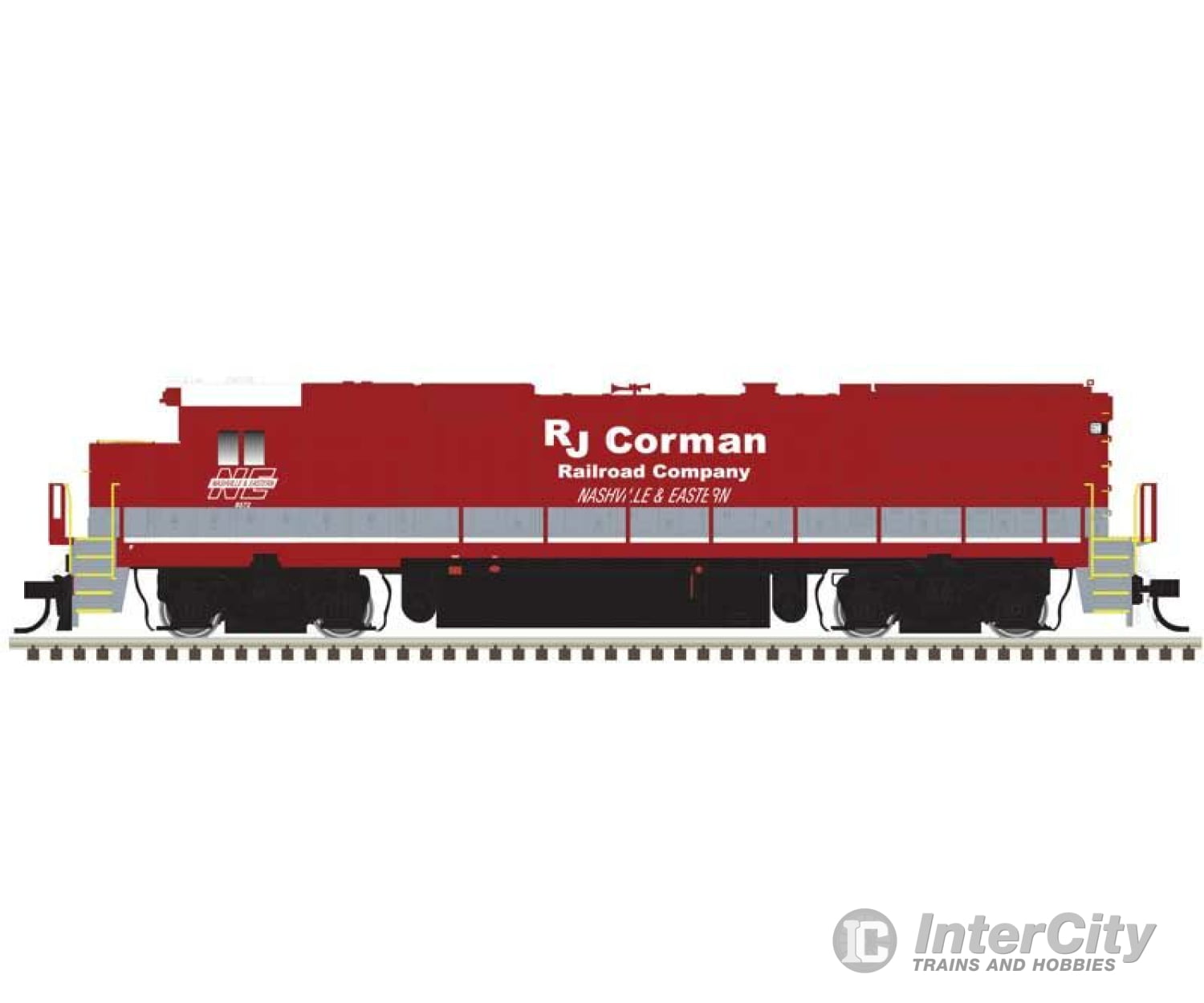 Atlas 10004303 Ge Dash 8-40B W/Ditch Lights - Standard Dc Master(R) Silver -- Rj Corman #8572 (Red