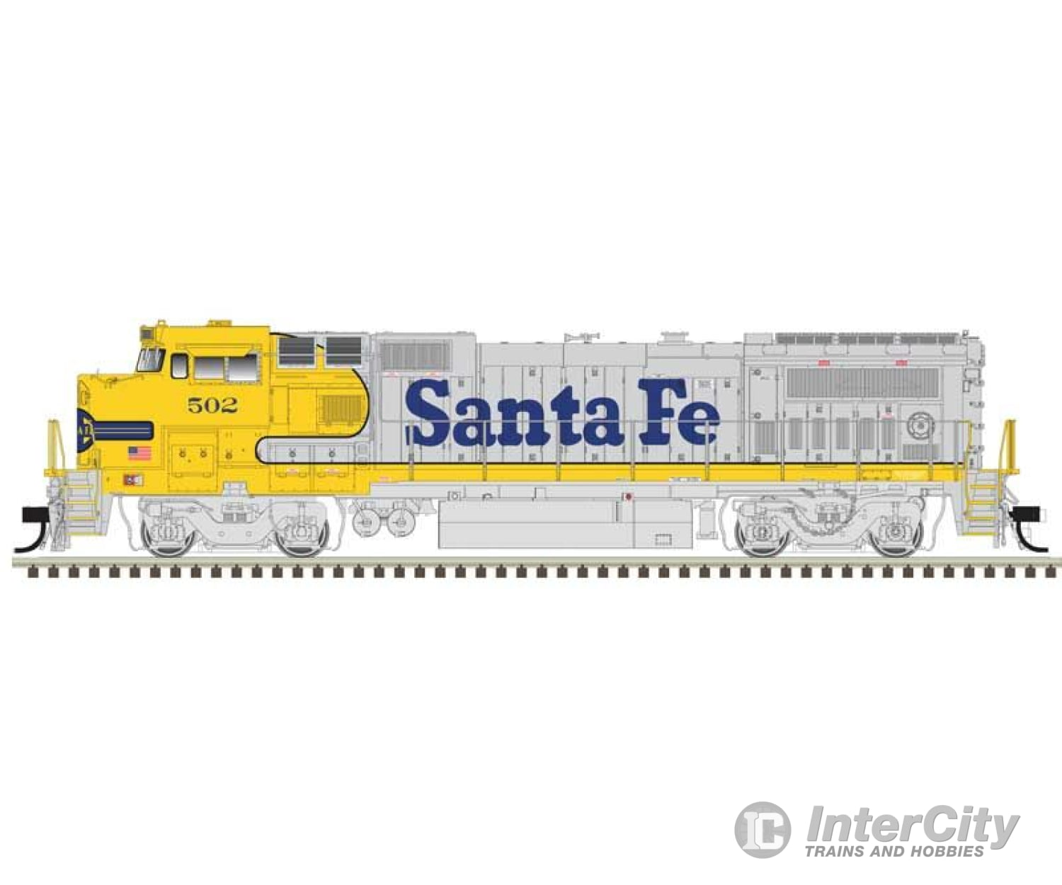 Atlas 10004340 Ge Dash 8-40Bw - Standard Dc Master(R) Silver -- Santa Fe #502 (Fantasy Yellowbonnet