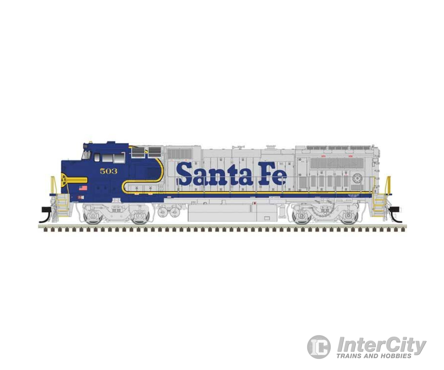 Atlas 10004341 Ge Dash 8-40Bw - Standard Dc Master(R) Silver -- Santa Fe #503 (Fantasy Bluebonnet