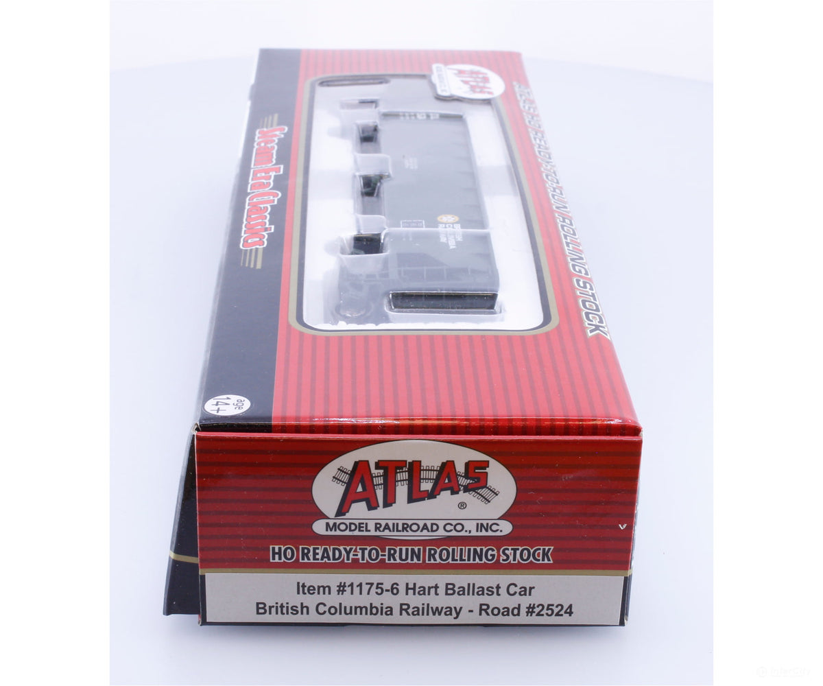 Atlas 1175-6 HO Hart Ballast Car BC Rail (BCOL) 2524 - Freight Cars