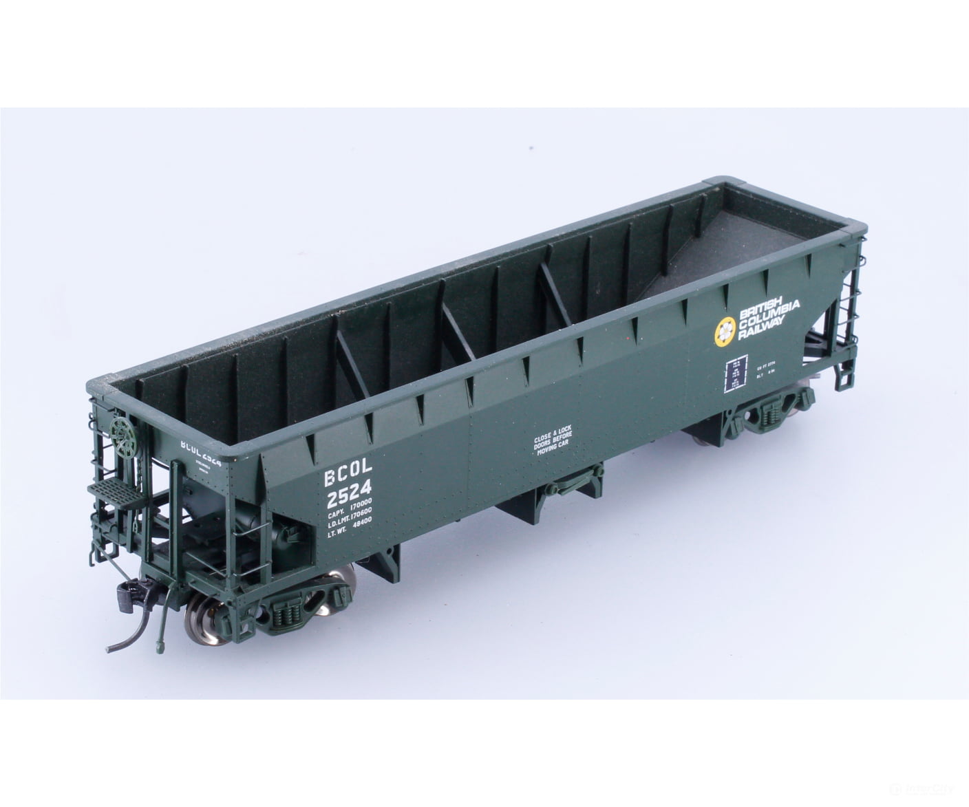 Atlas 1175-6 HO Hart Ballast Car BC Rail (BCOL) 2524 - Freight Cars