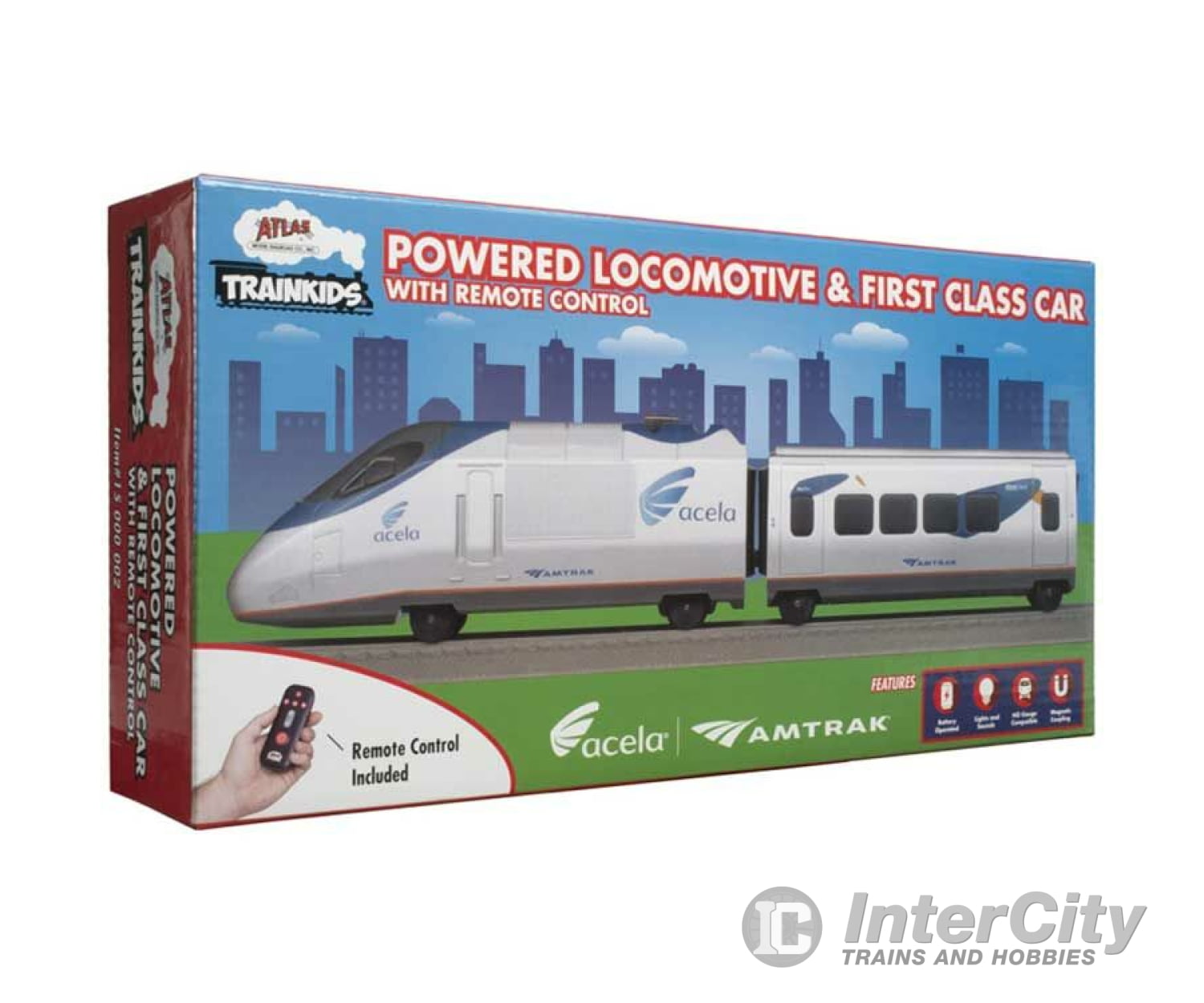 Atlas 15000002 Trainkids - Locomotive & First Class Car Add-On Set For Battery-Powered Train --