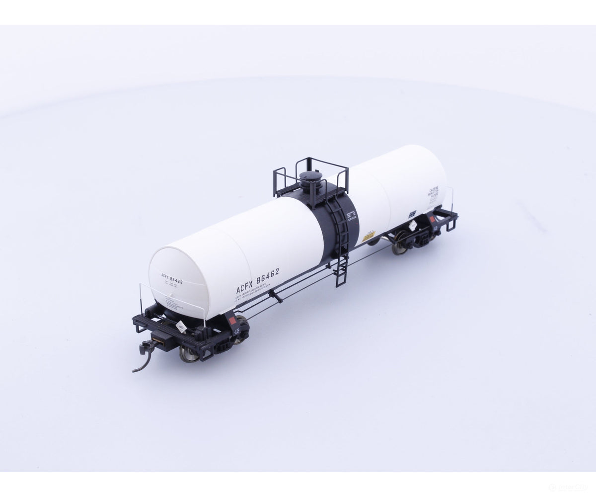 Atlas 1553-1 HO 17360 Gallon Tank Car ACFX White/Black American Car and Foundry (ACF/ACFX) 86462 - Freight Cars