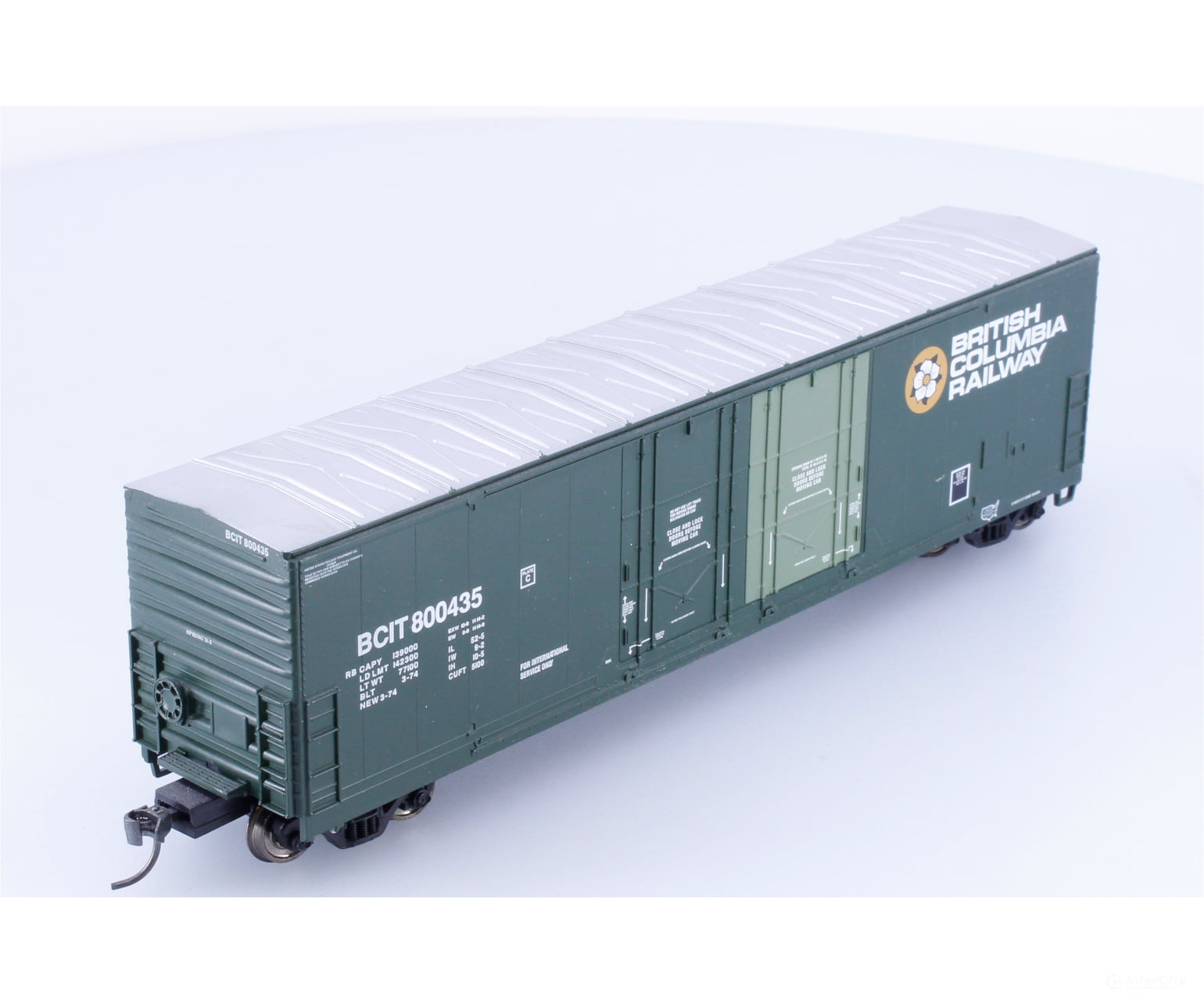Atlas 1756-3 HO Evans Double Plug Door Box Car BC Rail (BCOL) 800435 - Freight Cars