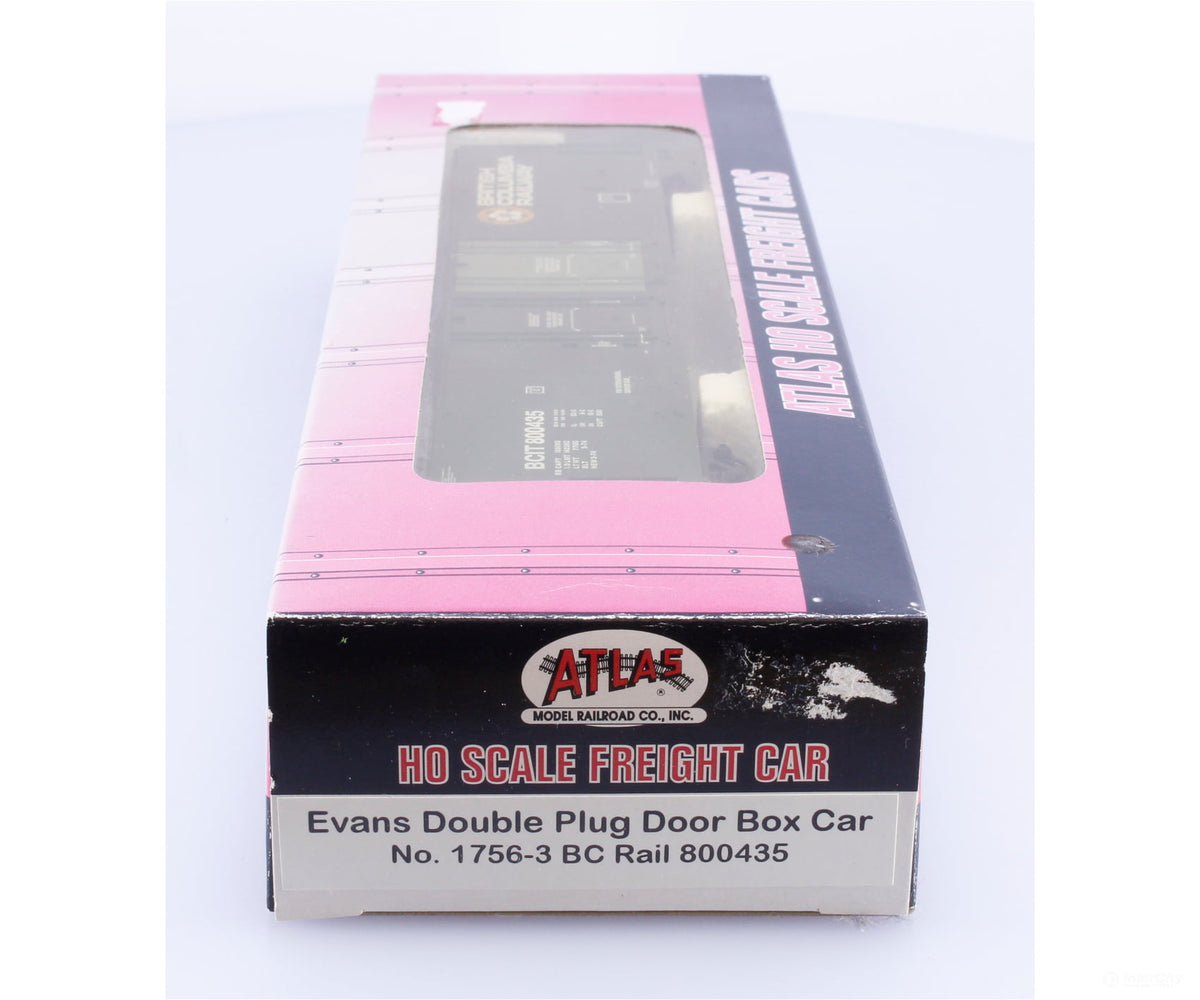 Atlas 1756-3 HO Evans Double Plug Door Box Car BC Rail (BCOL) 800435 - Freight Cars