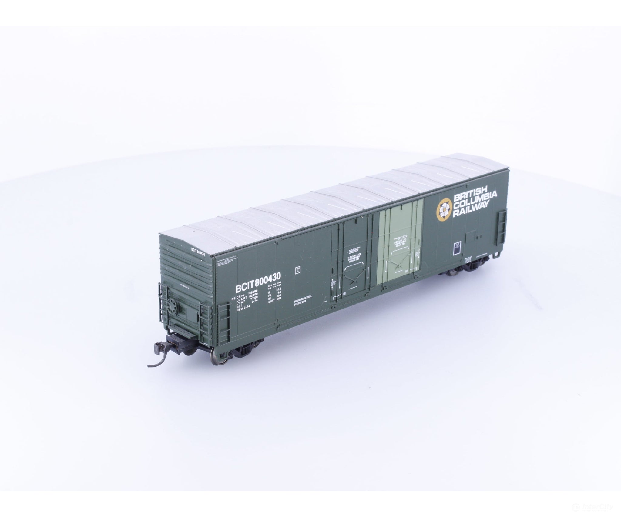 Atlas 1756-5 HO Evans Double Plug Door Boxcar BC Rail (BCOL) 800430 - Freight Cars