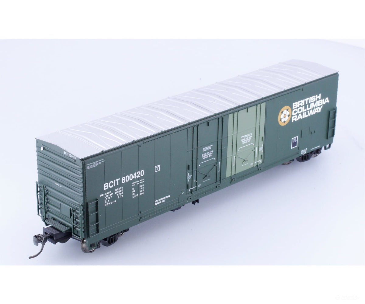 Atlas 1756-6 HO Evans Double Plug Door Box Car BC Rail (BCOL) 800420 - Freight Cars