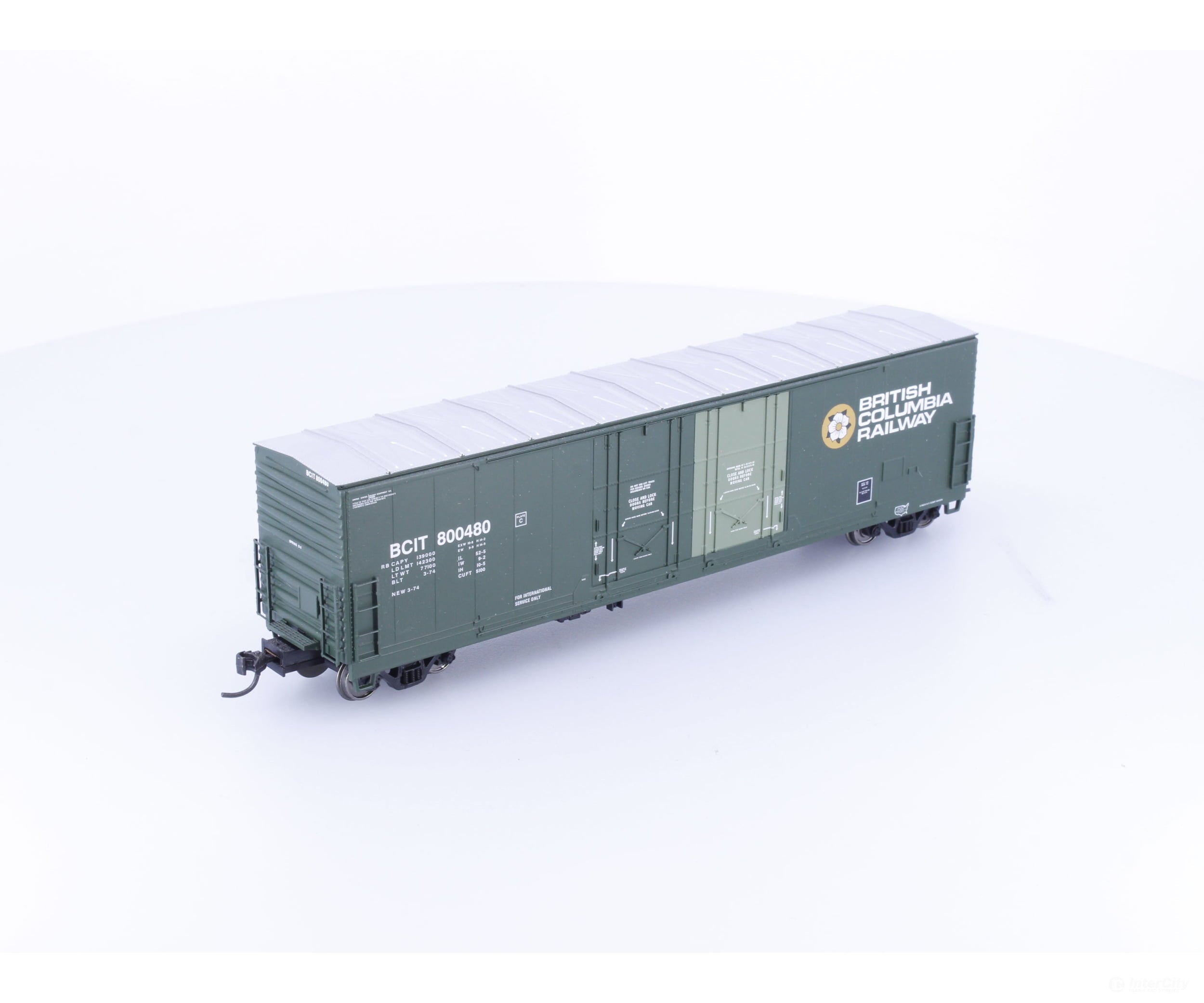 Atlas 1756-9 HO Evans 53’ Double Plug Door Boxcar BC Rail (BCOL) 800480 - Freight Cars