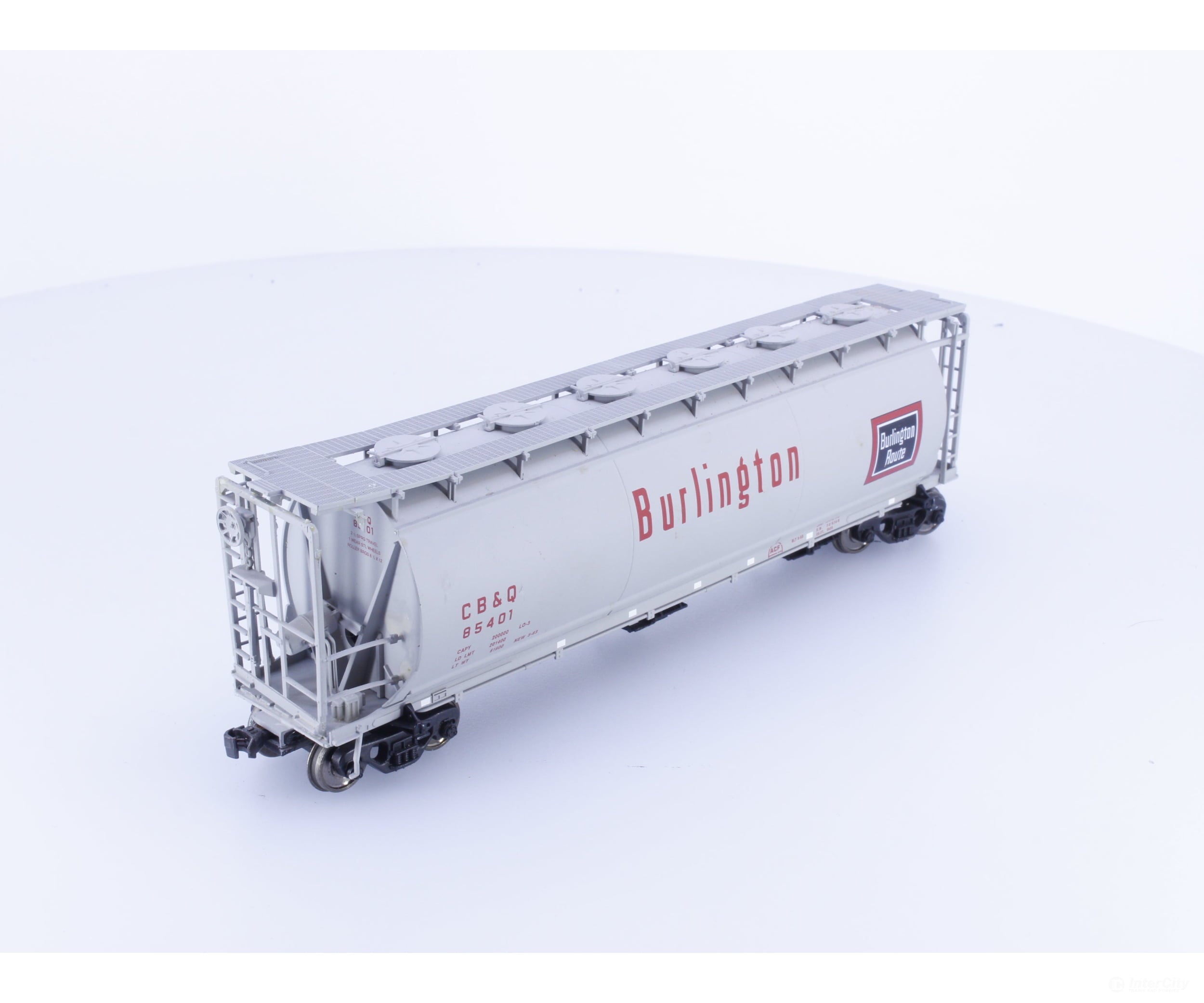 Atlas 1932-01 HO ACF 3 Bay Cylindrical Hopper Chicago Burlington and Quincey (CBQ) 85401 - Freight Cars