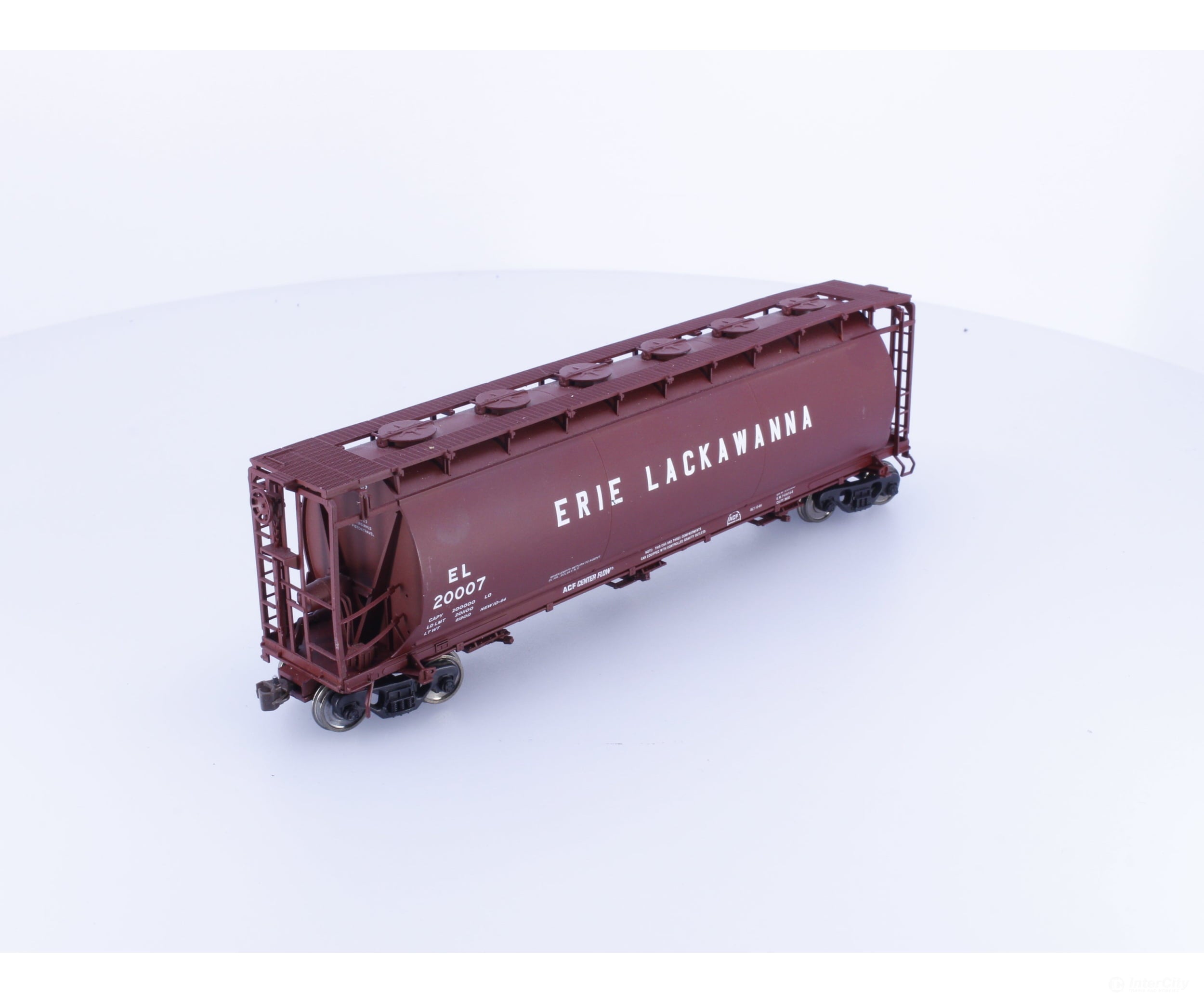 Atlas 1934-01 HO ACF 3 Bay Cylindrical Hopper Erie Lackawanna (EL) 20007 - Freight Cars