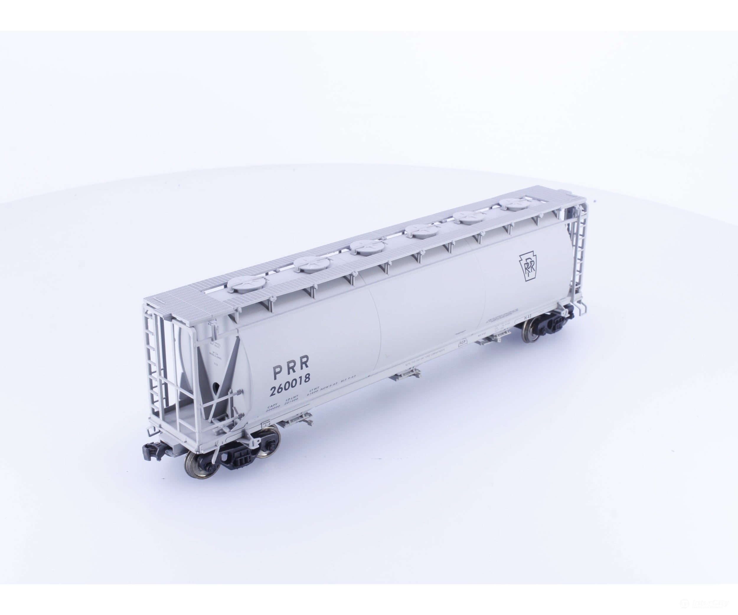 Atlas 1935-02 HO ACF 3 Bay Cylindrical Hopper Pennsylvania (PRR) 260018 - Freight Cars