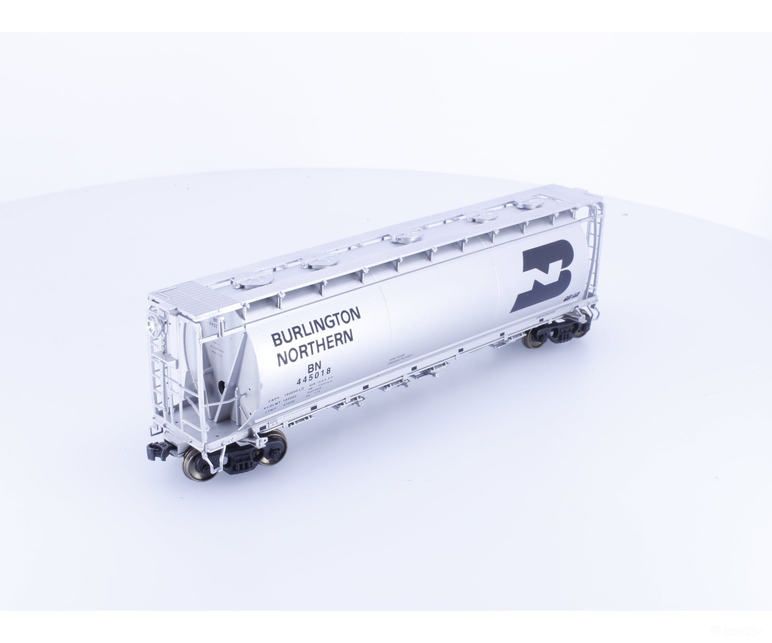 Atlas 1951-1 HO ACF 6 Bay Cylindrical Hopper Burlington Northern (BN) 445018 - Freight Cars