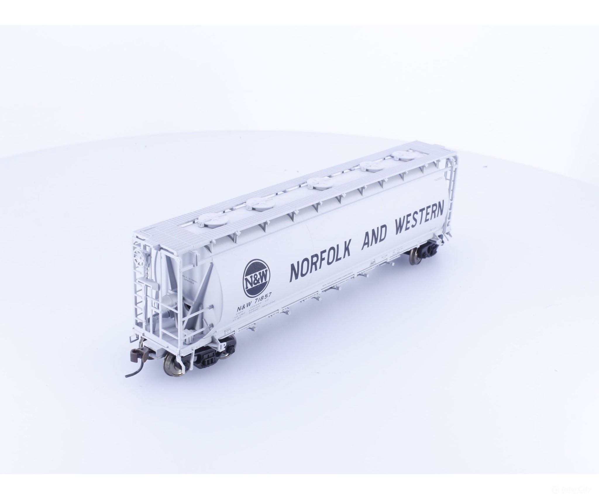 Atlas 1958-1 HO ACF 6 Bay Cylindrical Hopper Norfolk & Western (NW) 71857 - Freight Cars