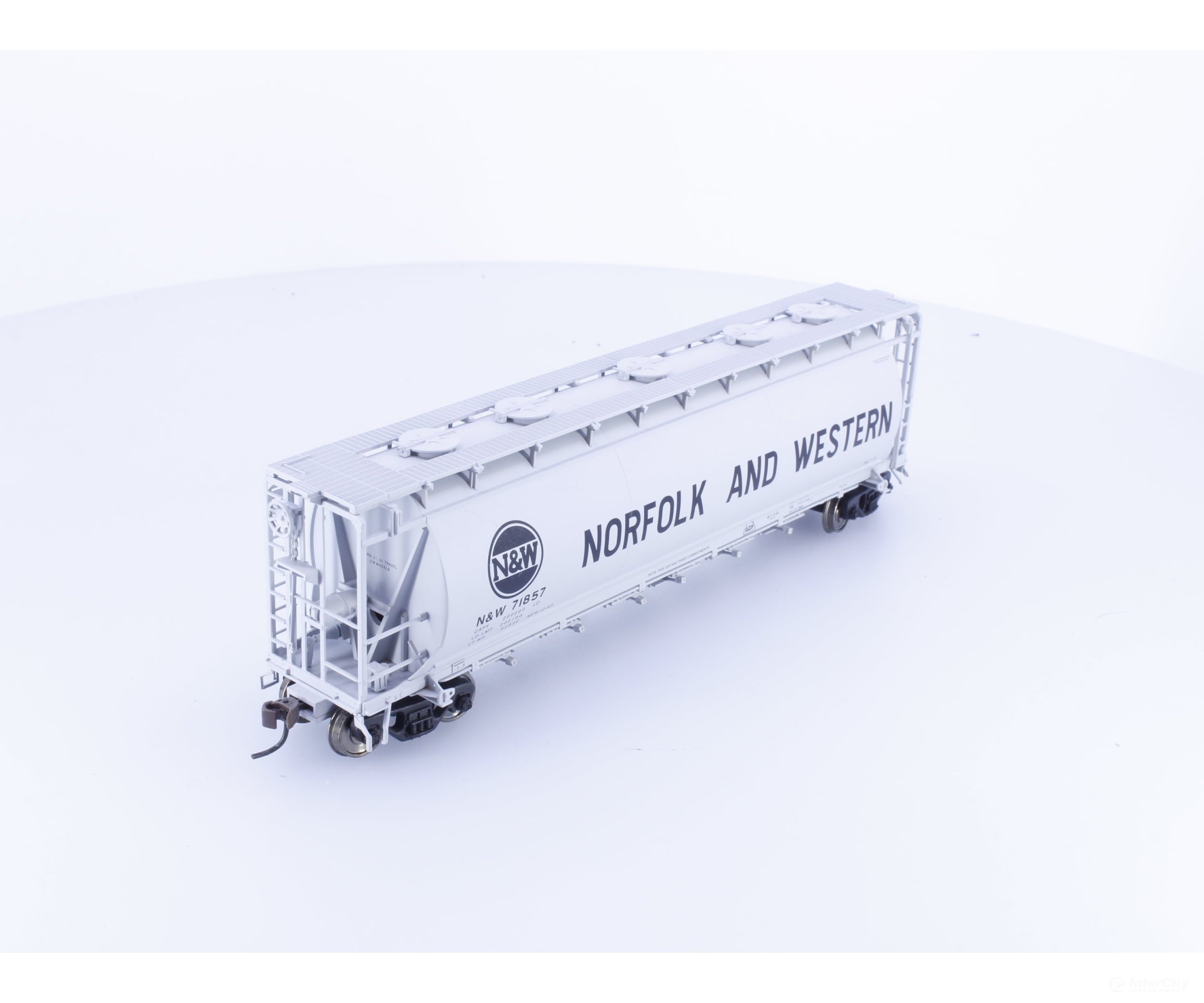 Atlas 1958-1 HO ACF 6 Bay Cylindrical Hopper Norfolk & Western (NW) 71857 - Freight Cars