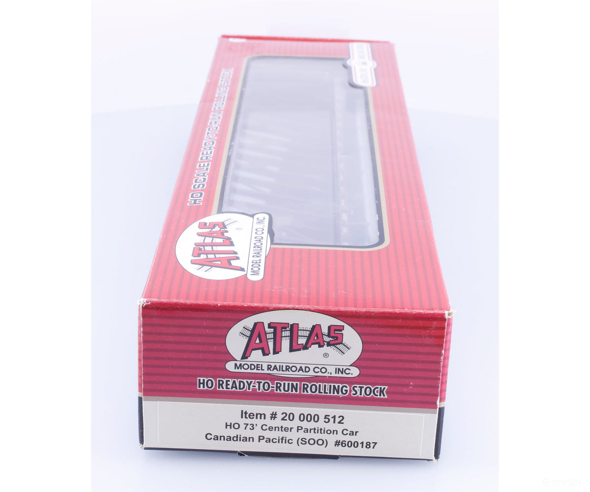 Atlas 20 000 512 HO 73’ Center Partition Car Soo Line (SOO) 600187 - Freight Cars