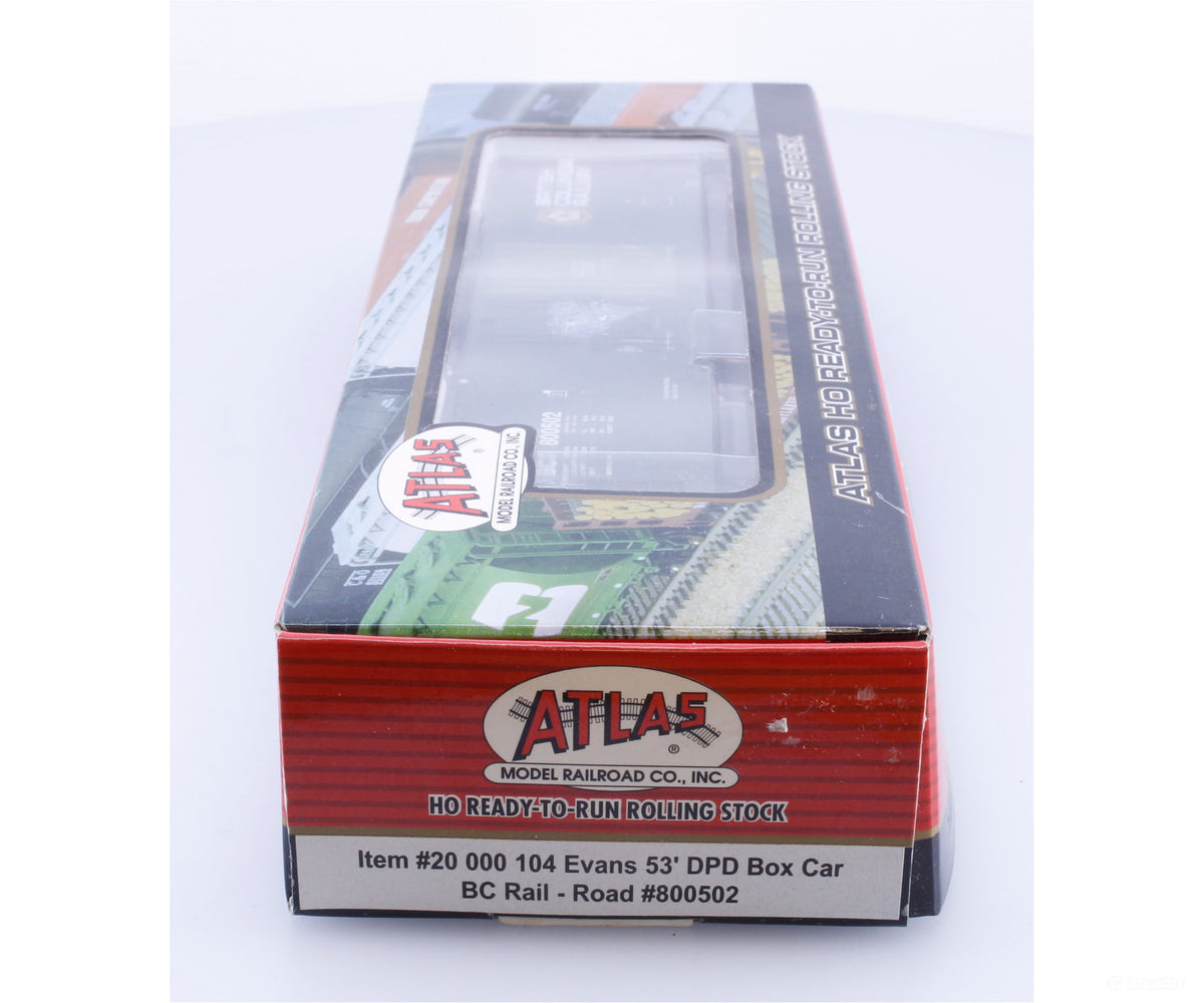 Atlas 20000104 HO Evans 53’ DPD Box Car BC Rail (BCOL) 800502 - Freight Cars