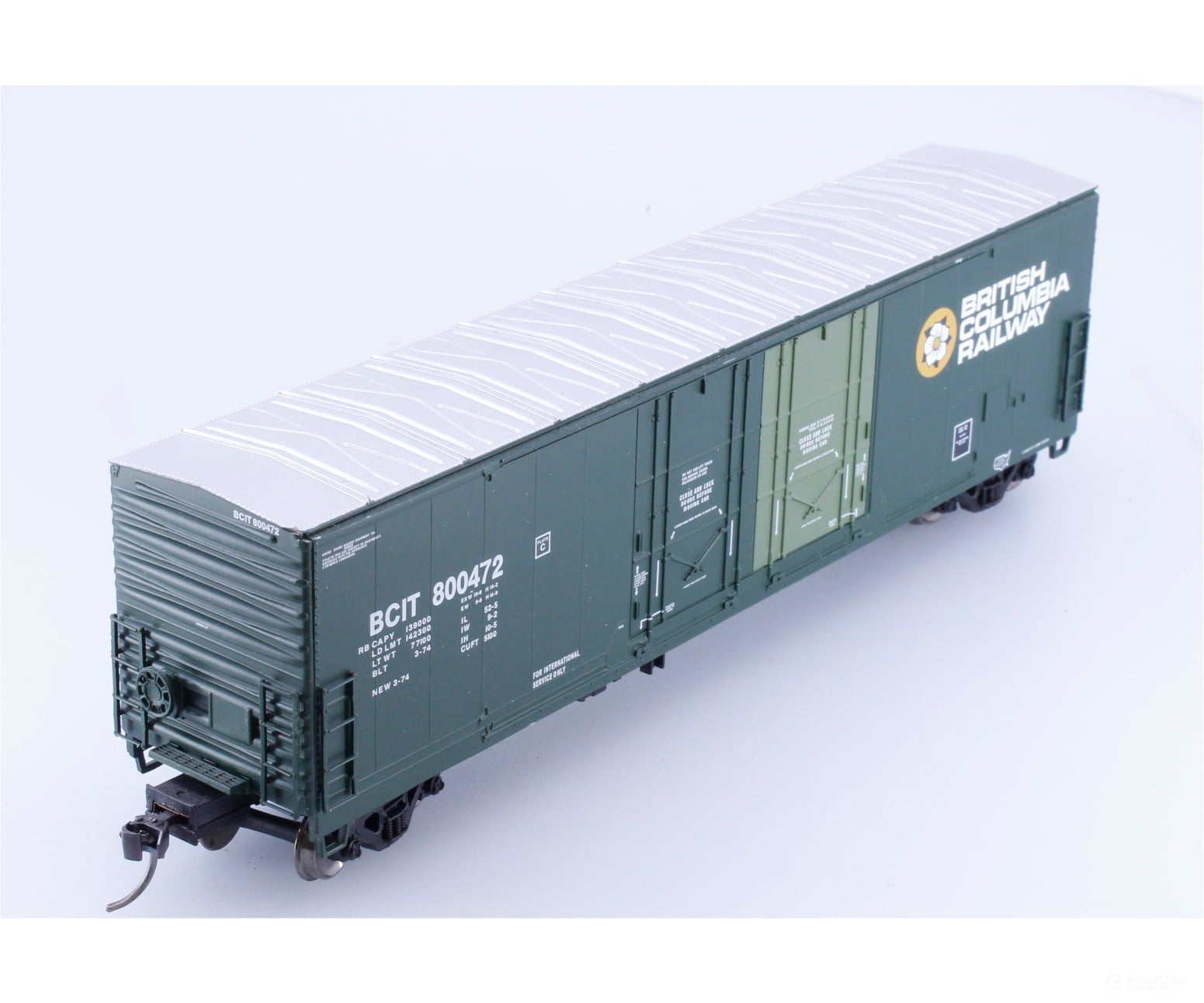 Atlas 20000764 HO Evans 53’ Double Plug Door Box Car BC Rail (BCOL) 800472 - Freight Cars