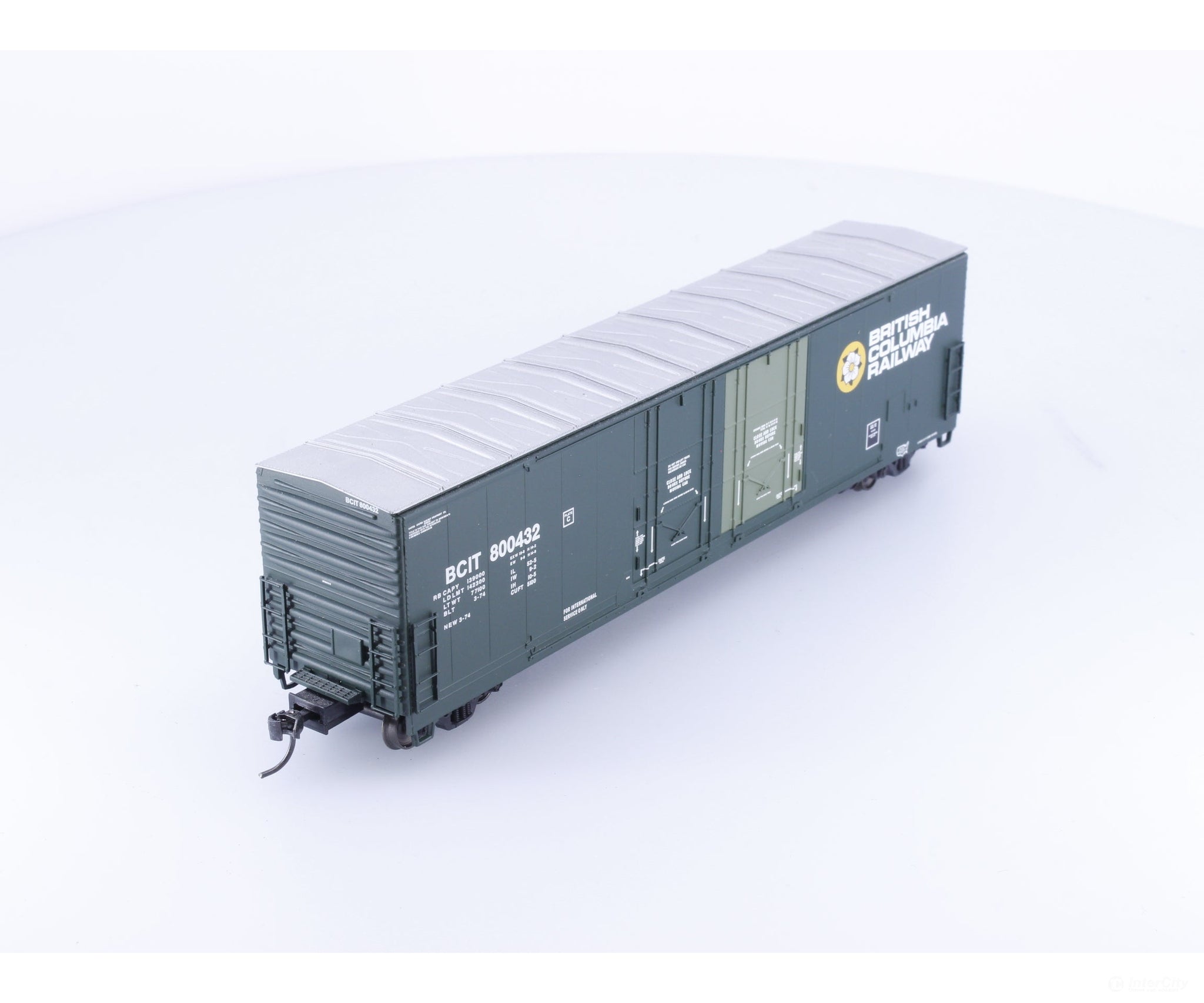 Atlas 20002451 HO Evans 53’ Double Plug Door Box Car BC Rail (BCOL) 800432 - Freight Cars
