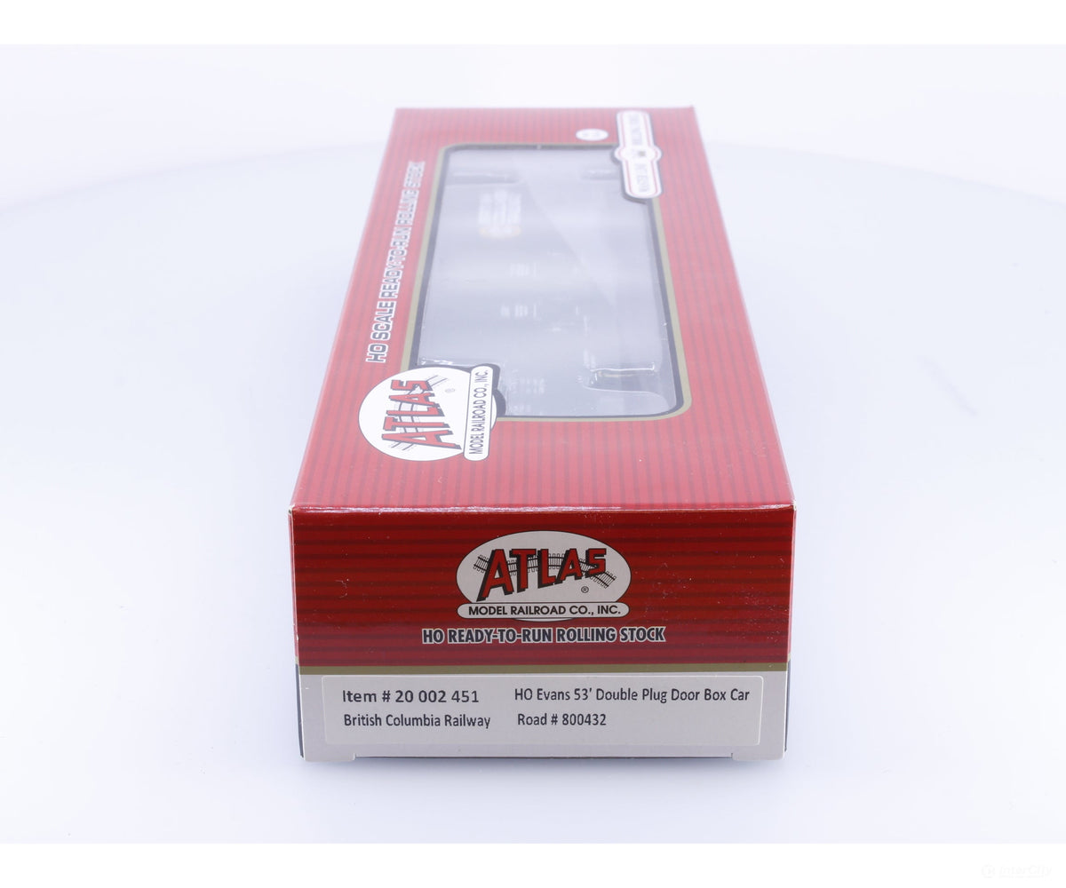 Atlas 20002451 HO Evans 53’ Double Plug Door Box Car BC Rail (BCOL) 800432 - Freight Cars