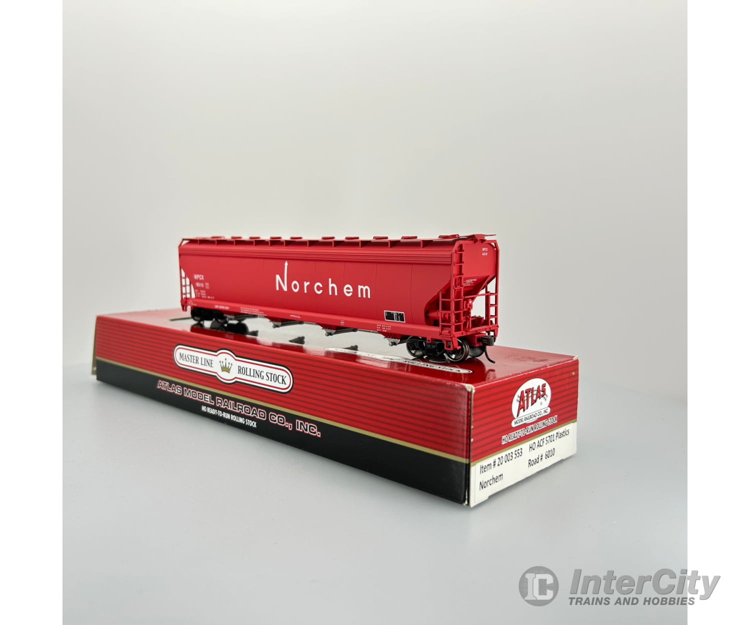 Atlas 20003553 Ho Acf 5701 Centerflow Plastics Hopper Norchem Npcx 6010 Freight Cars