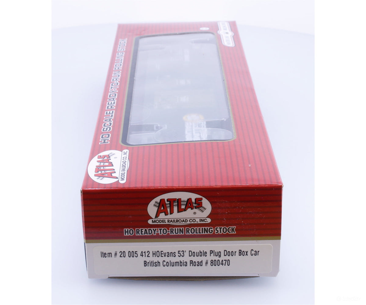 Atlas 20005412 HO Evans 53’ Double Plug Door Box Car BC Rail (BCOL) 800470 - Freight Cars