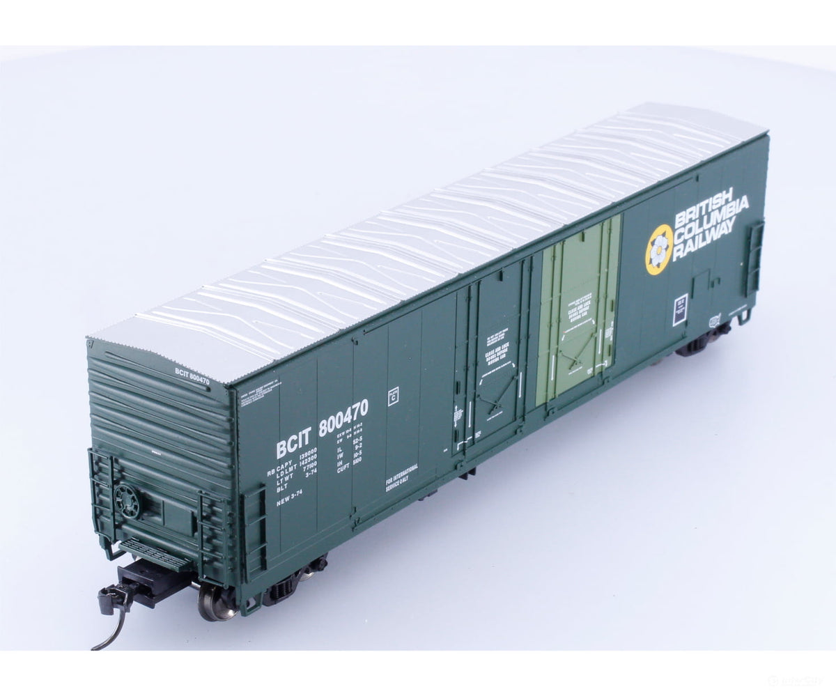 Atlas 20005412 HO Evans 53’ Double Plug Door Box Car BC Rail (BCOL) 800470 - Freight Cars