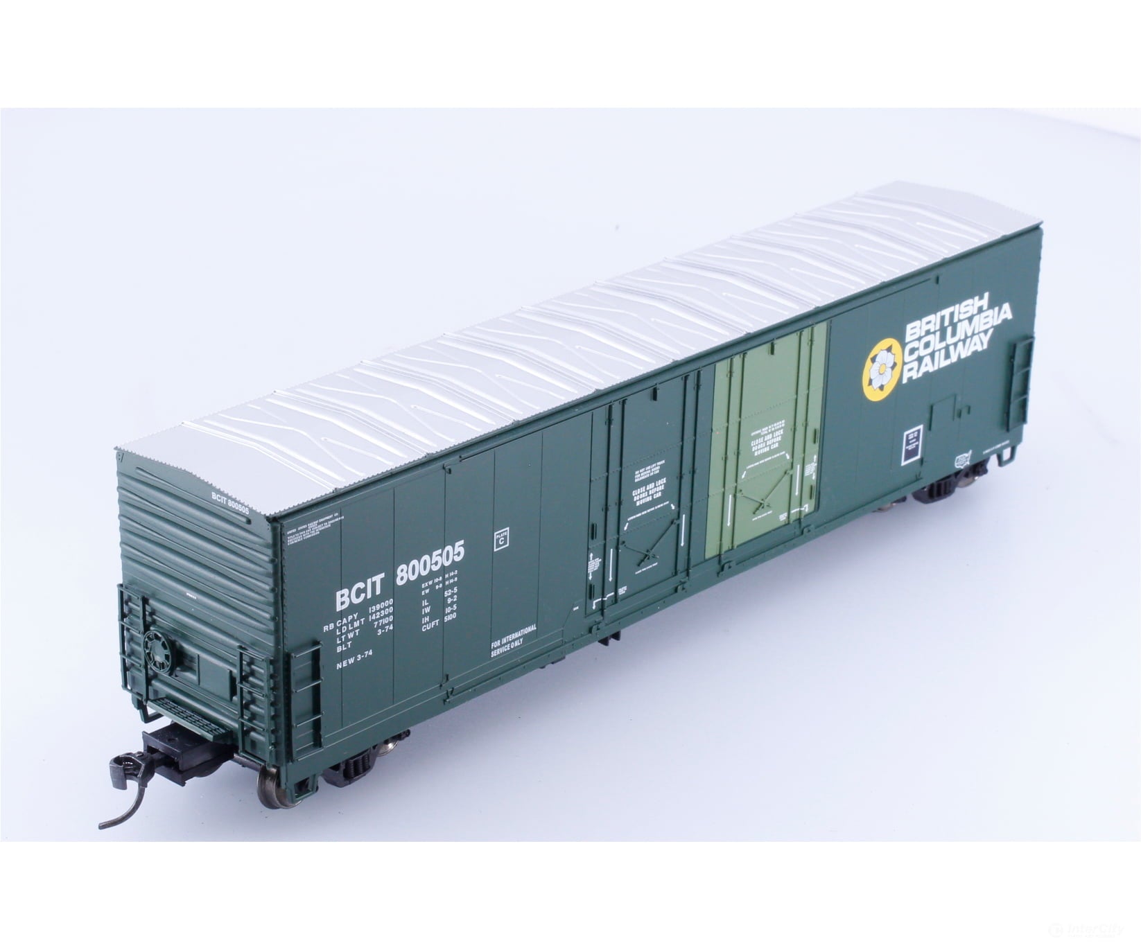 Atlas 20005413 HO Evans 53’ Double Plug Door Box Car BC Rail (BCOL) 800505 - Freight Cars