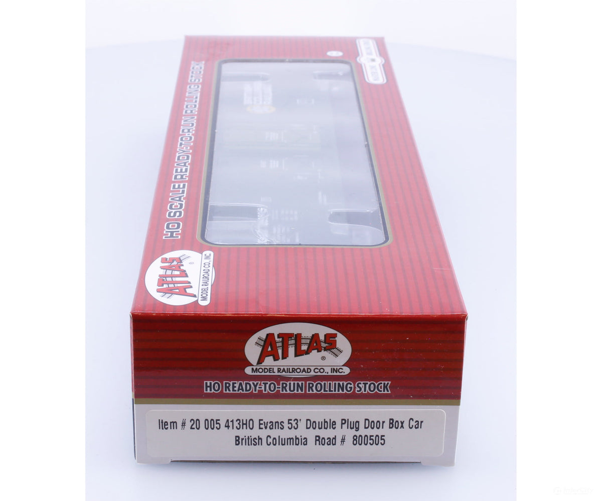 Atlas 20005413 HO Evans 53’ Double Plug Door Box Car BC Rail (BCOL) 800505 - Freight Cars