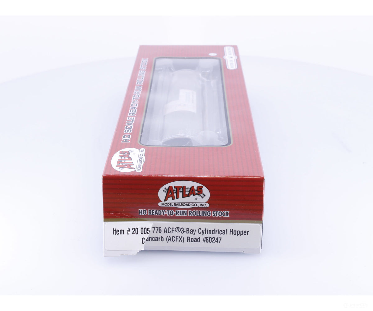 Atlas 20005776 HO ACF 3-Bay Cylindrical Hopper Cancarb Weathered American Car and Foundry (ACF/ACFX) 60247 - Freight